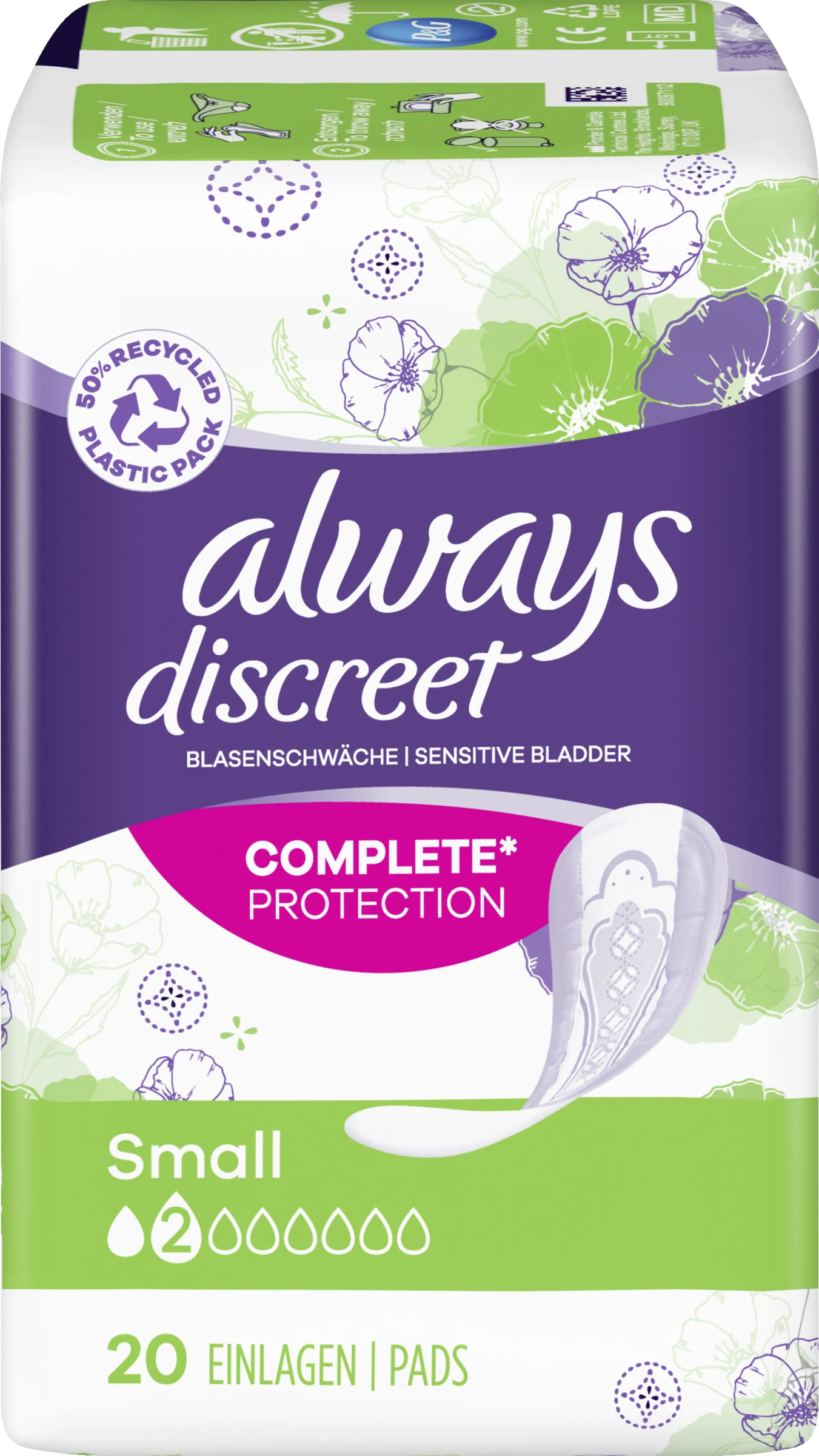 Always® Discreet Inkontinenz Small 4 Always® Discreet Inkontinenz Small – Bild 2