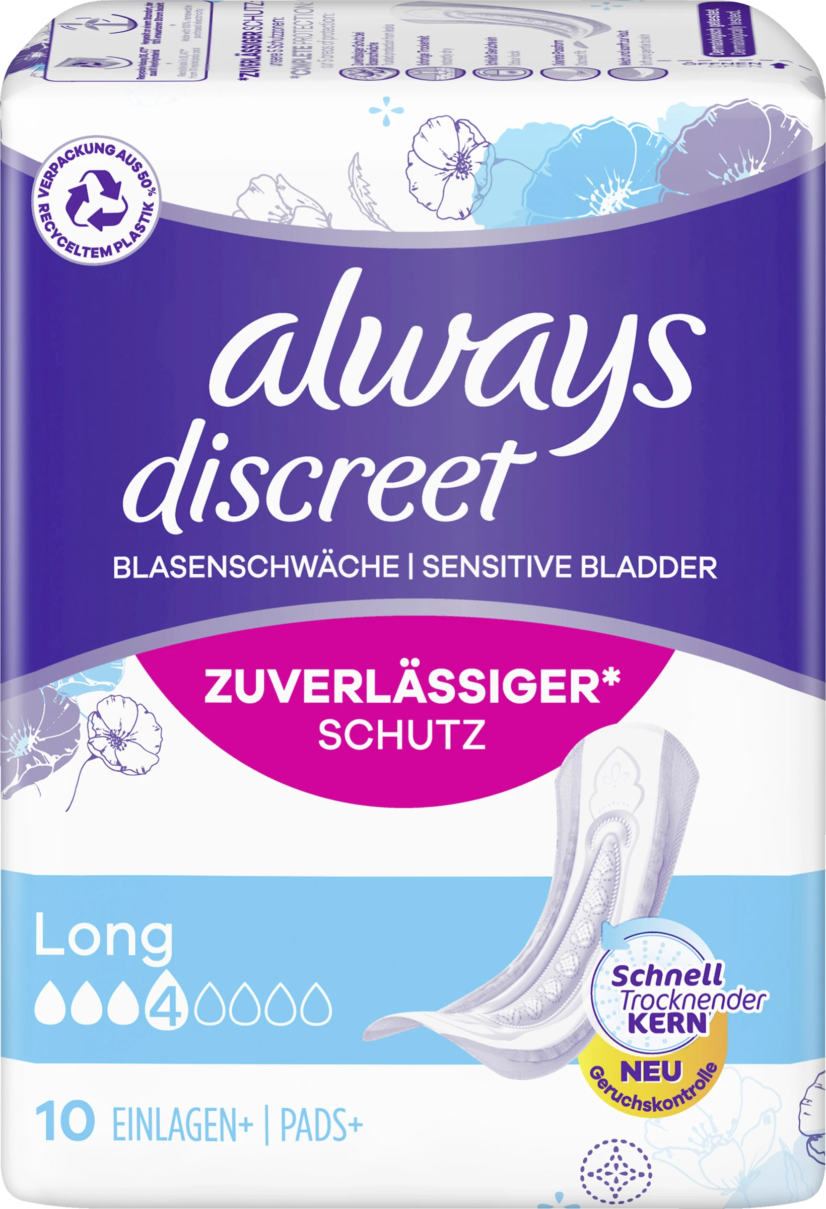 Always® Discreet Inkontinenz Long 4 Always® Discreet Inkontinenz Long – Bild 2