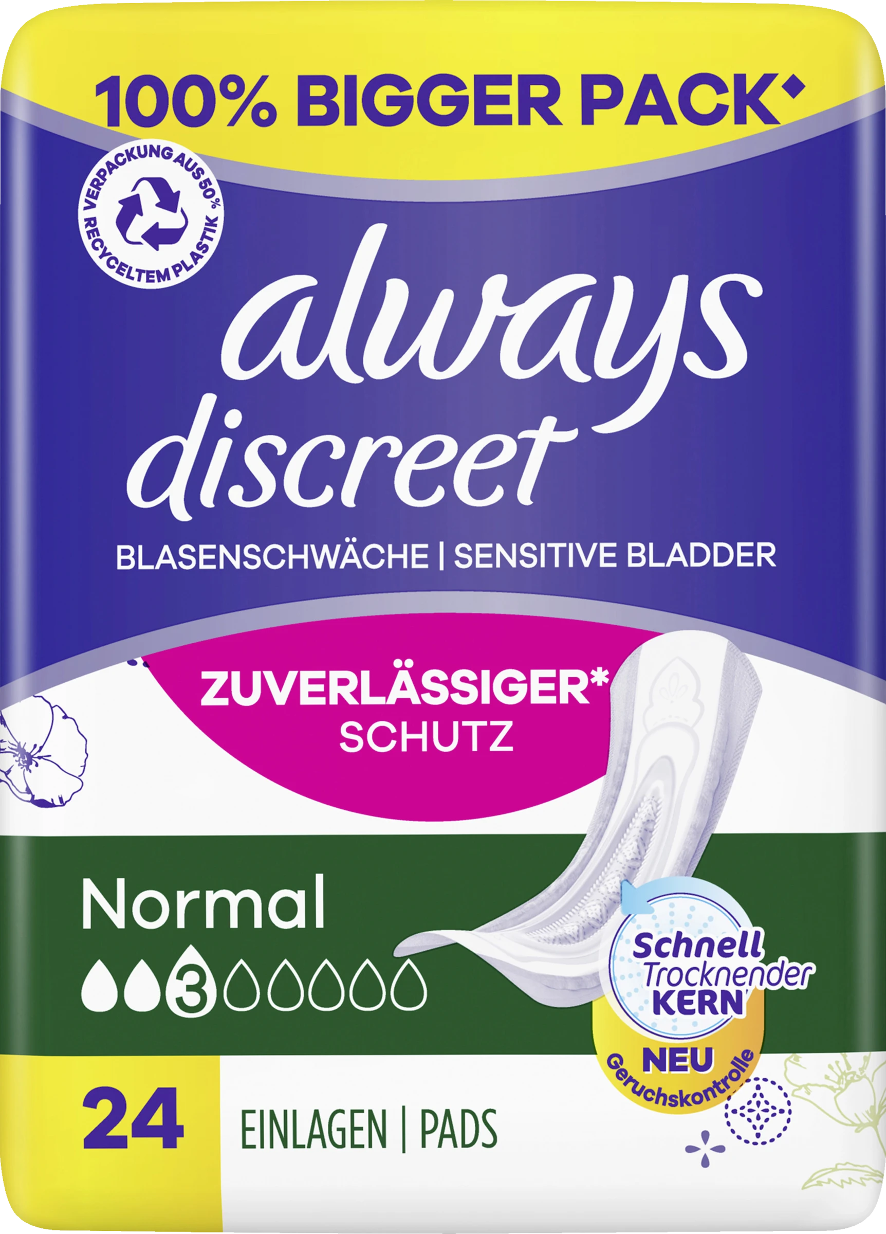 Always® Discreet Inkontinenz Normal Big Pack 3 Always® Discreet Inkontinenz Normal Big Pack