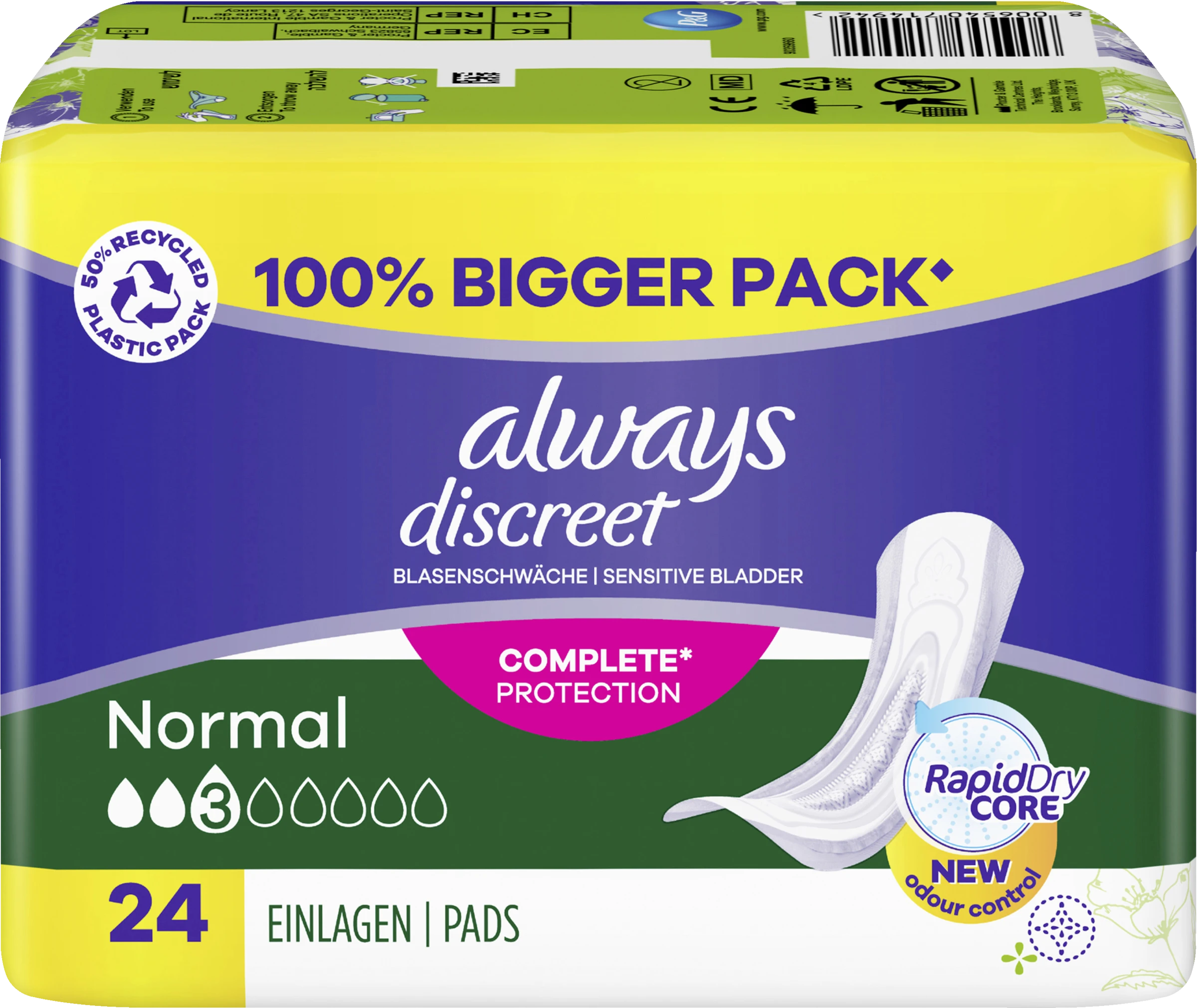 Always® Discreet Inkontinenz Normal Big Pack 4 Always® Discreet Inkontinenz Normal Big Pack – Bild 2