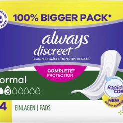 Always® Discreet Inkontinenz Normal Big Pack 17 Always® Discreet Inkontinenz Normal Big Pack -Always® shop MAM 10183242 SHOP IMAGE 1.6