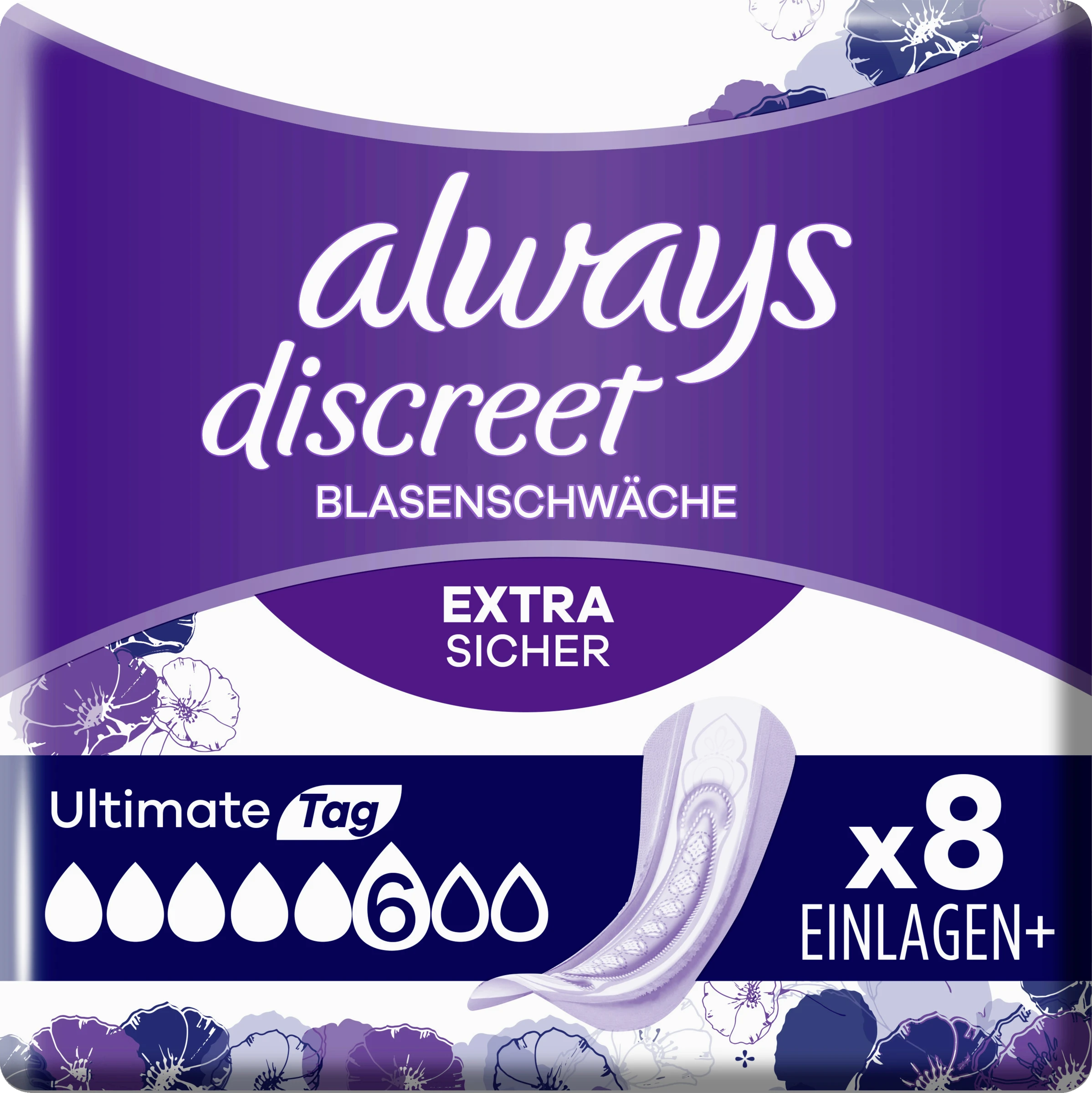 Always® Discreet Inkontinenz Ultimate Tag 3 Always® Discreet Inkontinenz Ultimate Tag