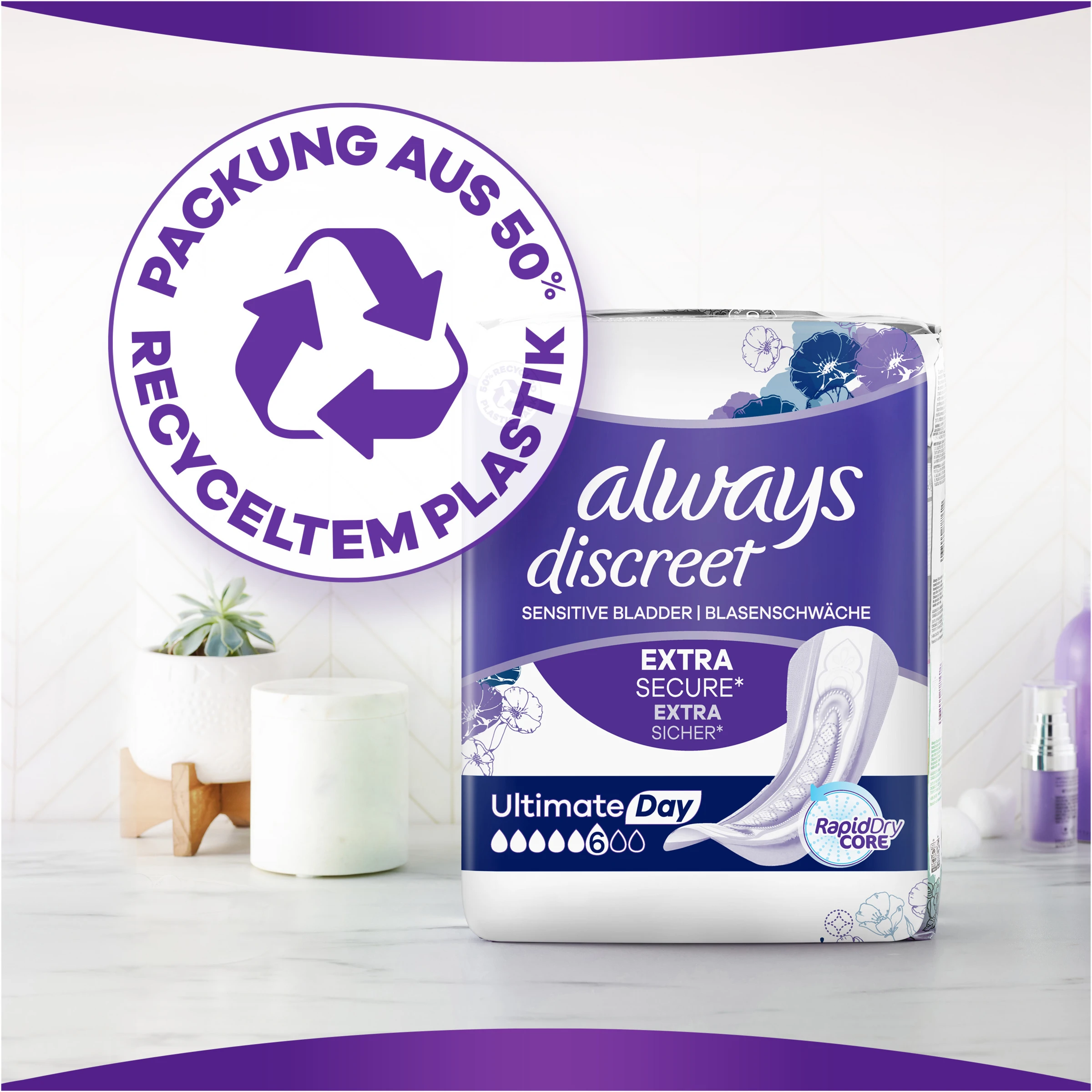 Always® Discreet Inkontinenz Ultimate Tag 8 Always® Discreet Inkontinenz Ultimate Tag – Bild 6
