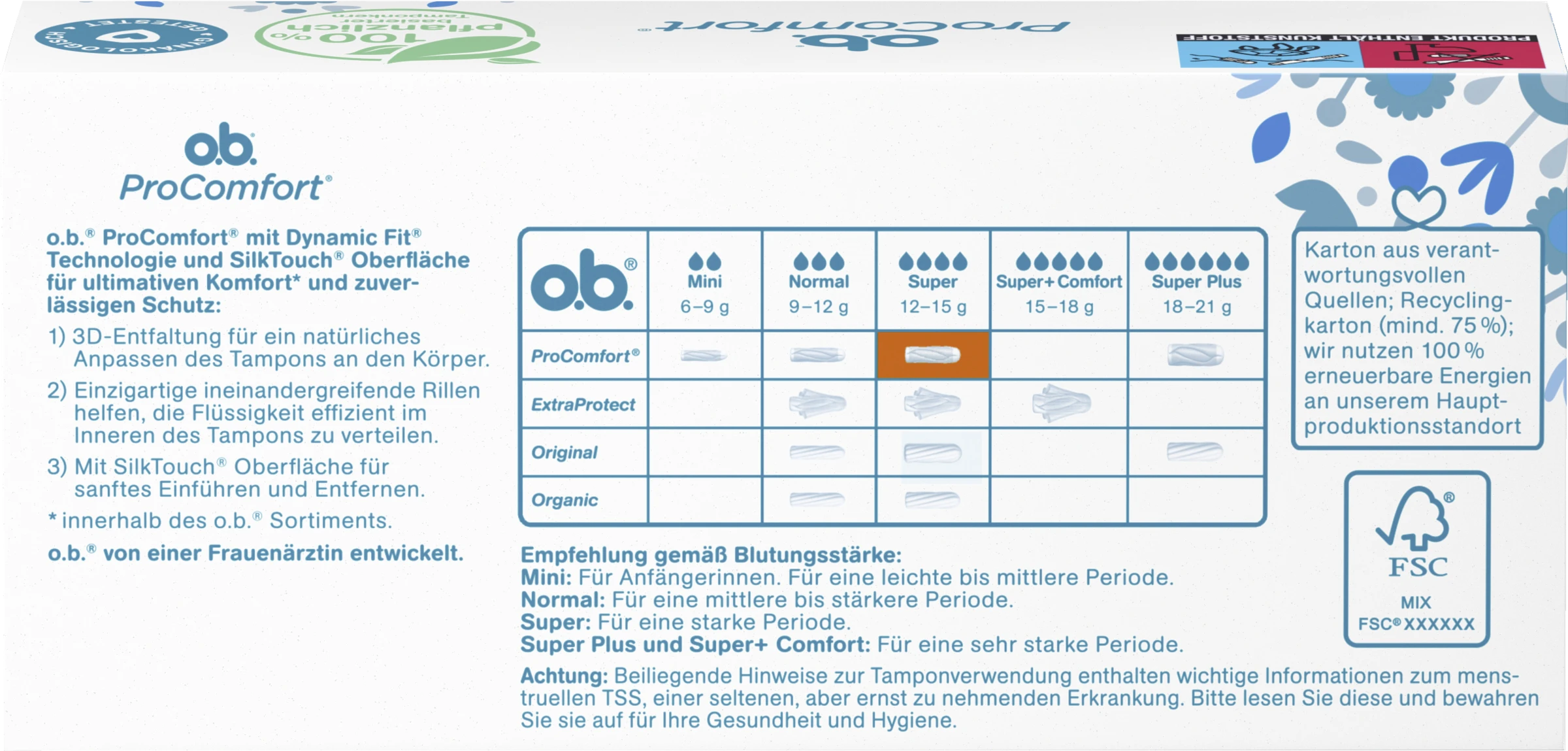 O.b. ProComfort Tampons Super 4 O.b. ProComfort Tampons Super – Bild 2