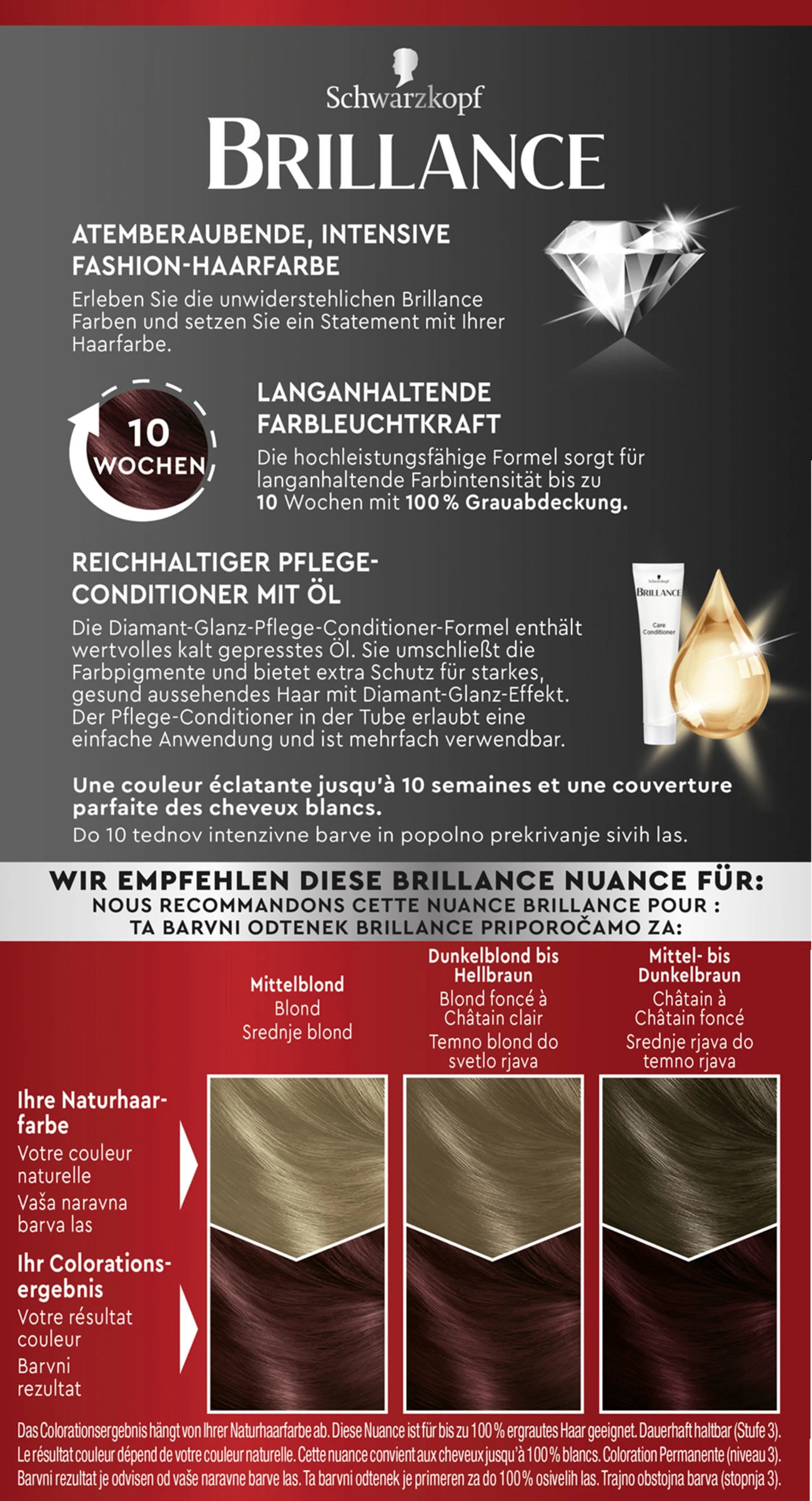 Schwarzkopf Brillance Intensiv-Color-Creme 876 Edel-Mahagoni 6 Schwarzkopf Brillance Intensiv-Color-Creme 876 Edel-Mahagoni – Bild 4