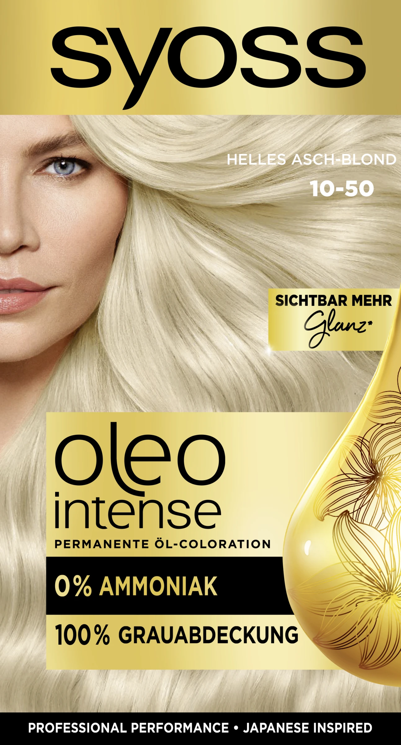 Syoss Professional Performance Oleo Intense Permanente Öl-Coloration 10-50 Helles Asch-Blond 3 Syoss Professional Performance Oleo Intense Permanente Öl-Coloration 10-50 Helles Asch-Blond
