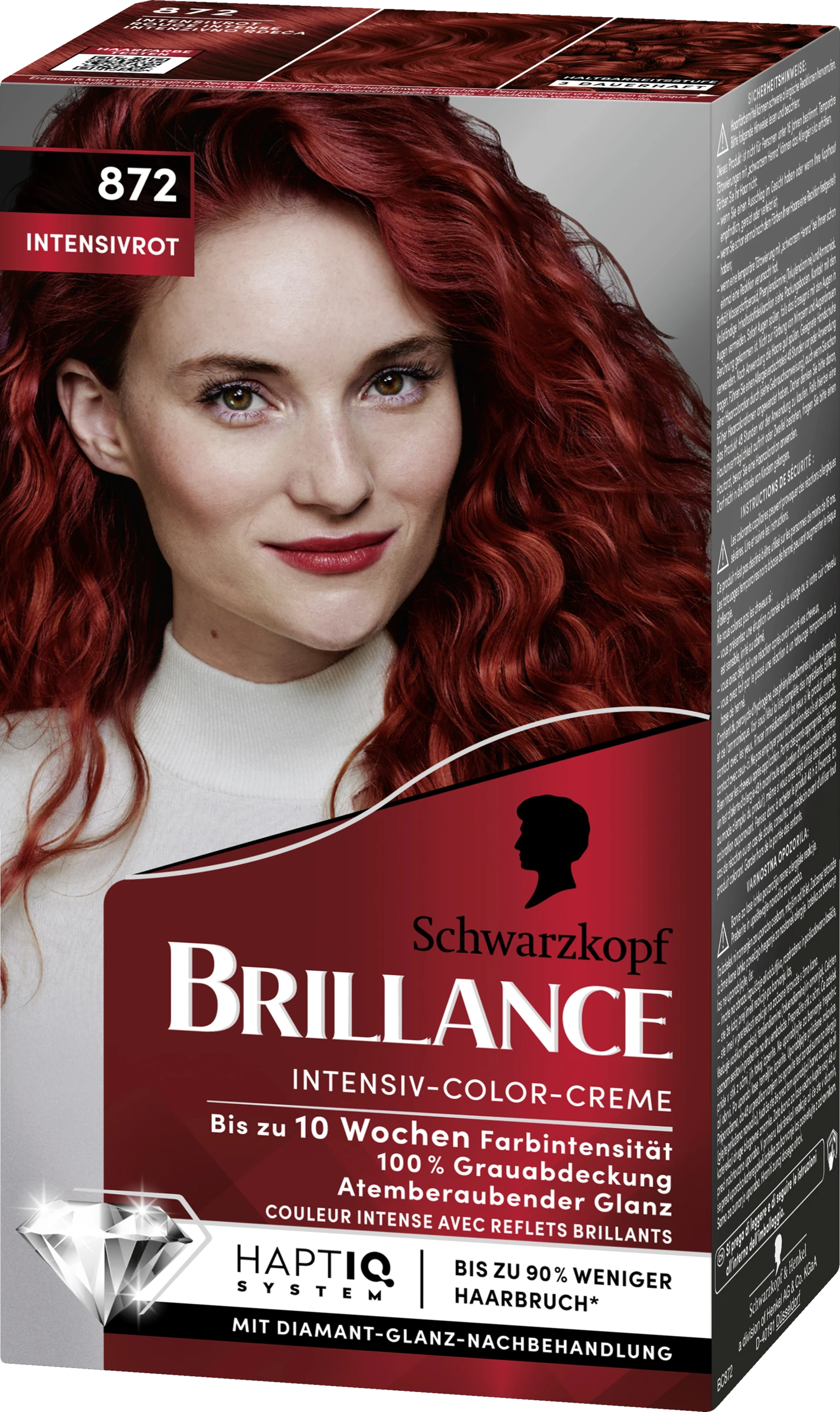 Schwarzkopf Brillance Permanente Haarfarbe Intensiv-Color-Creme 872 Intensivrot 6 Schwarzkopf Brillance Permanente Haarfarbe Intensiv-Color-Creme 872 Intensivrot – Bild 4