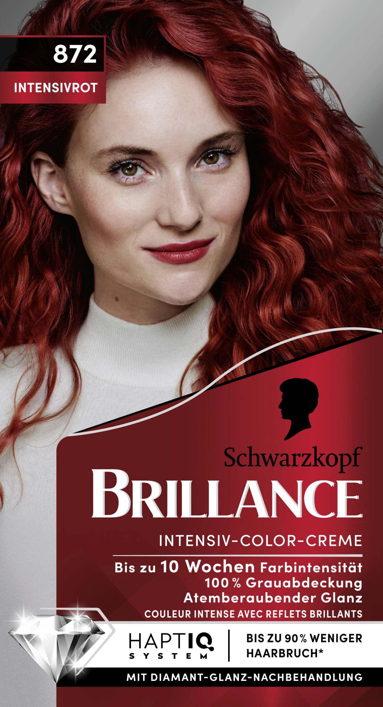 Schwarzkopf Brillance Permanente Haarfarbe Intensiv-Color-Creme 872 Intensivrot 3 Schwarzkopf Brillance Permanente Haarfarbe Intensiv-Color-Creme 872 Intensivrot