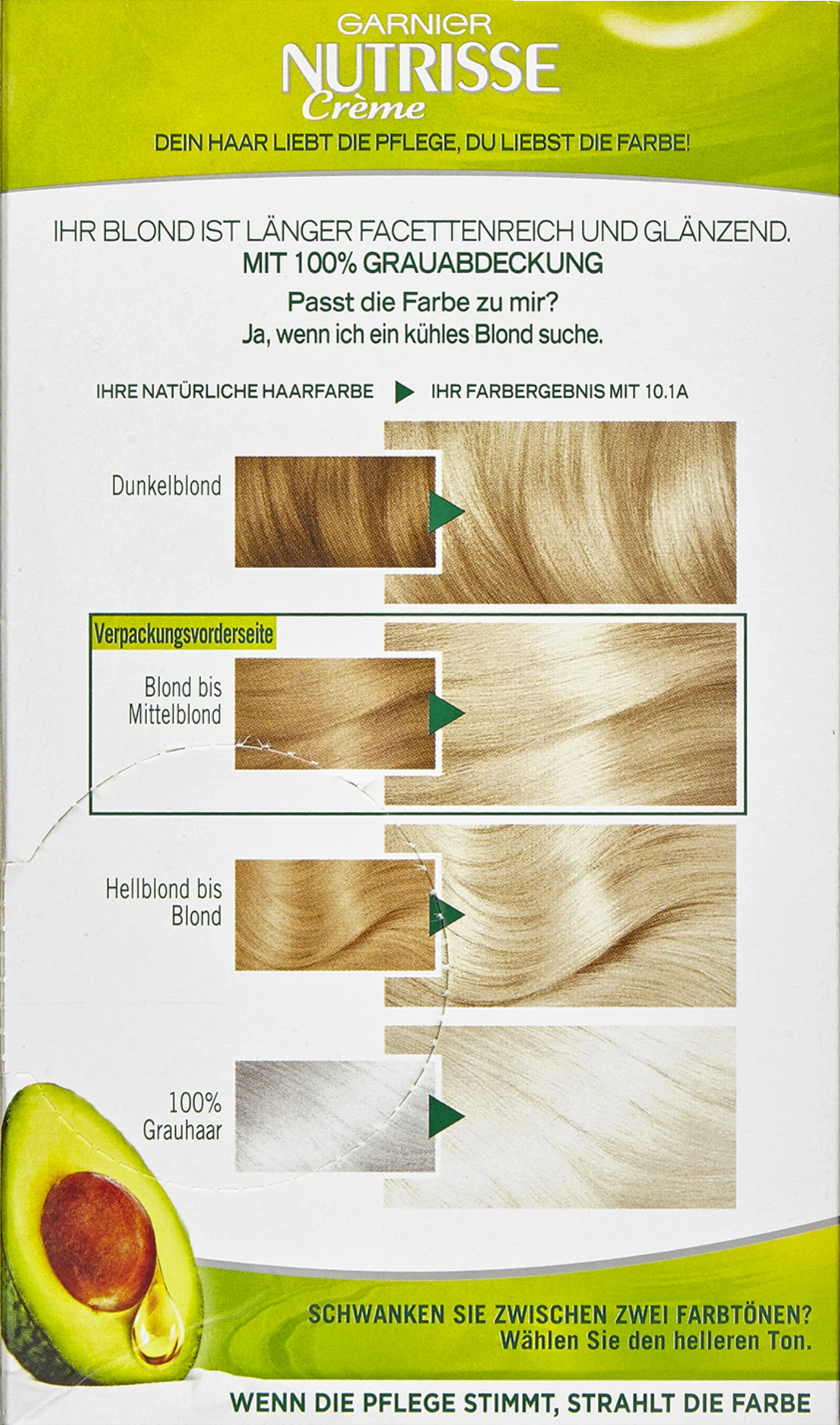 Garnier Nutrisse Creme 10.1A Extra Kühles Hellblond 5 Garnier Nutrisse Creme 10.1A Extra Kühles Hellblond – Bild 4