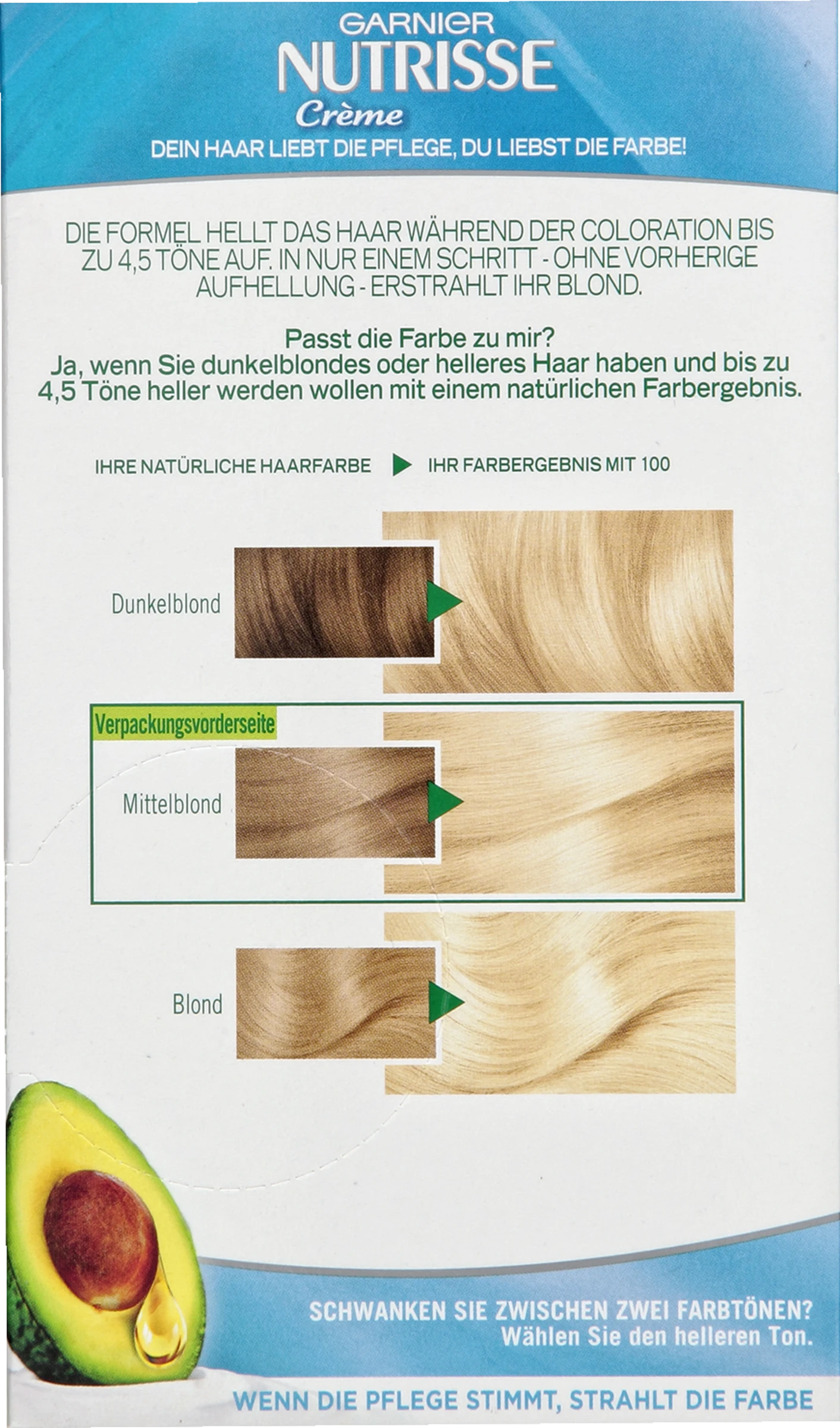 Garnier Nutrisse Creme 100 Extra Helles Naturblond 6 Garnier Nutrisse Creme 100 Extra Helles Naturblond – Bild 4