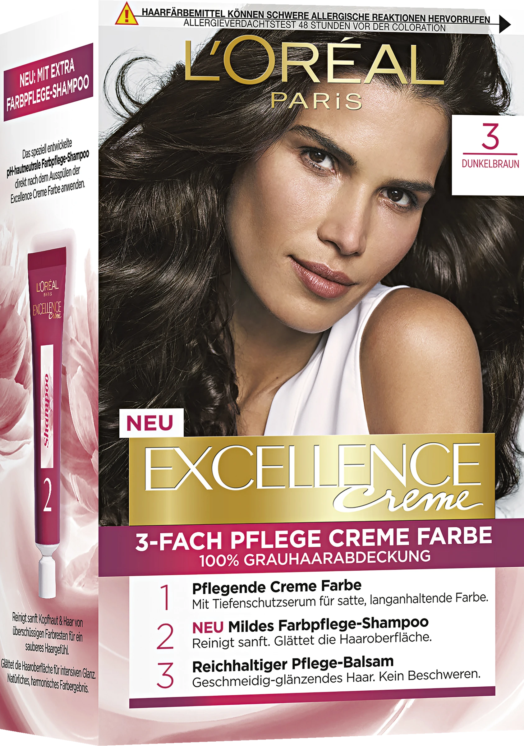 L’Oréal Paris Excellence Crème 3 Dunkelbraun 3 L’Oréal Paris Excellence Crème 3 Dunkelbraun