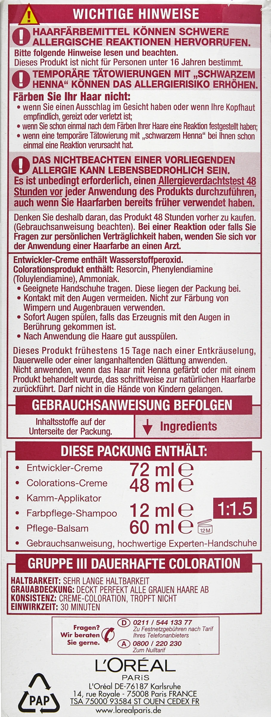 L’Oréal Paris Excellence Crème 3 Dunkelbraun 4 L’Oréal Paris Excellence Crème 3 Dunkelbraun – Bild 2