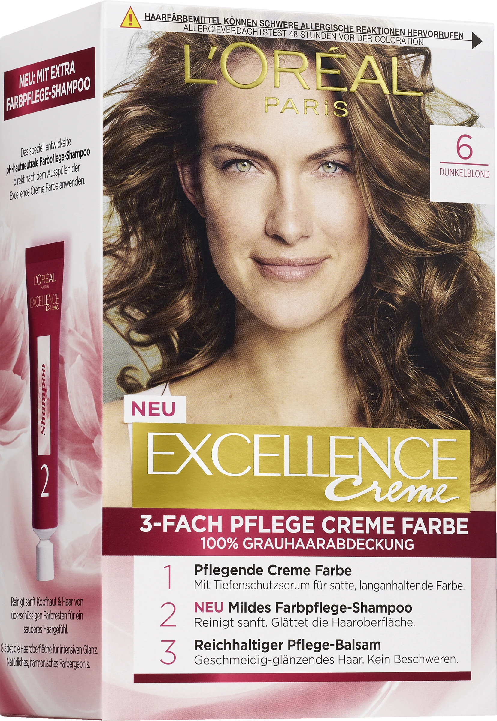 L’Oréal Paris Excellence Crème 6 Dunkelblond 3 L’Oréal Paris Excellence Crème 6 Dunkelblond