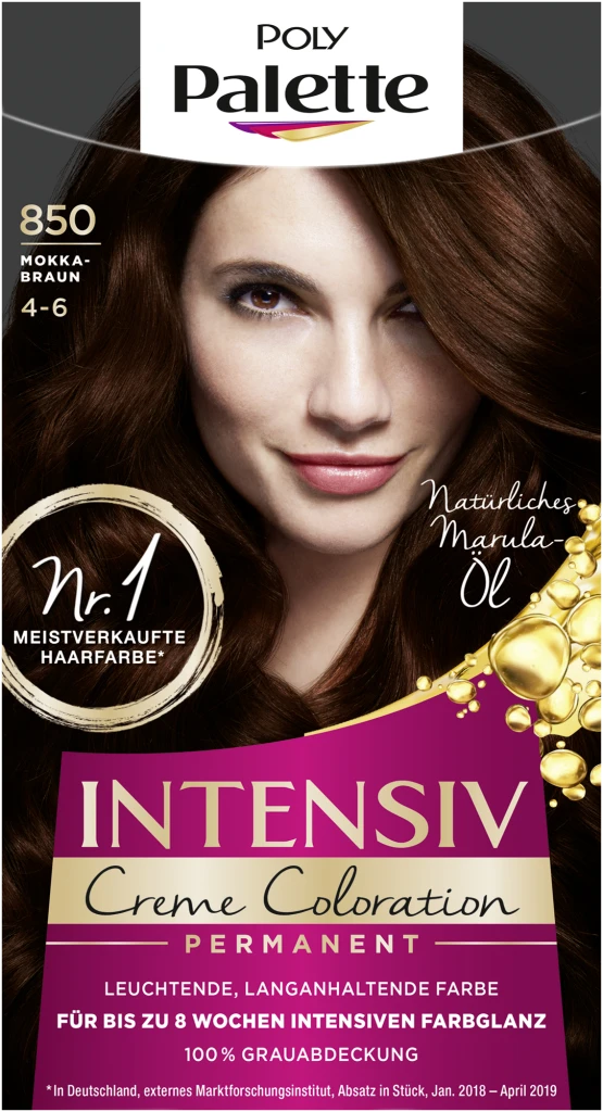 Poly Palette Intensiv Creme Coloration 850 Mokkabraun 3 Poly Palette Intensiv Creme Coloration 850 Mokkabraun