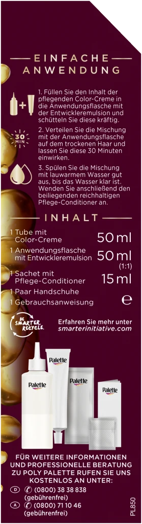 Poly Palette Intensiv Creme Coloration 850 Mokkabraun 5 Poly Palette Intensiv Creme Coloration 850 Mokkabraun – Bild 3