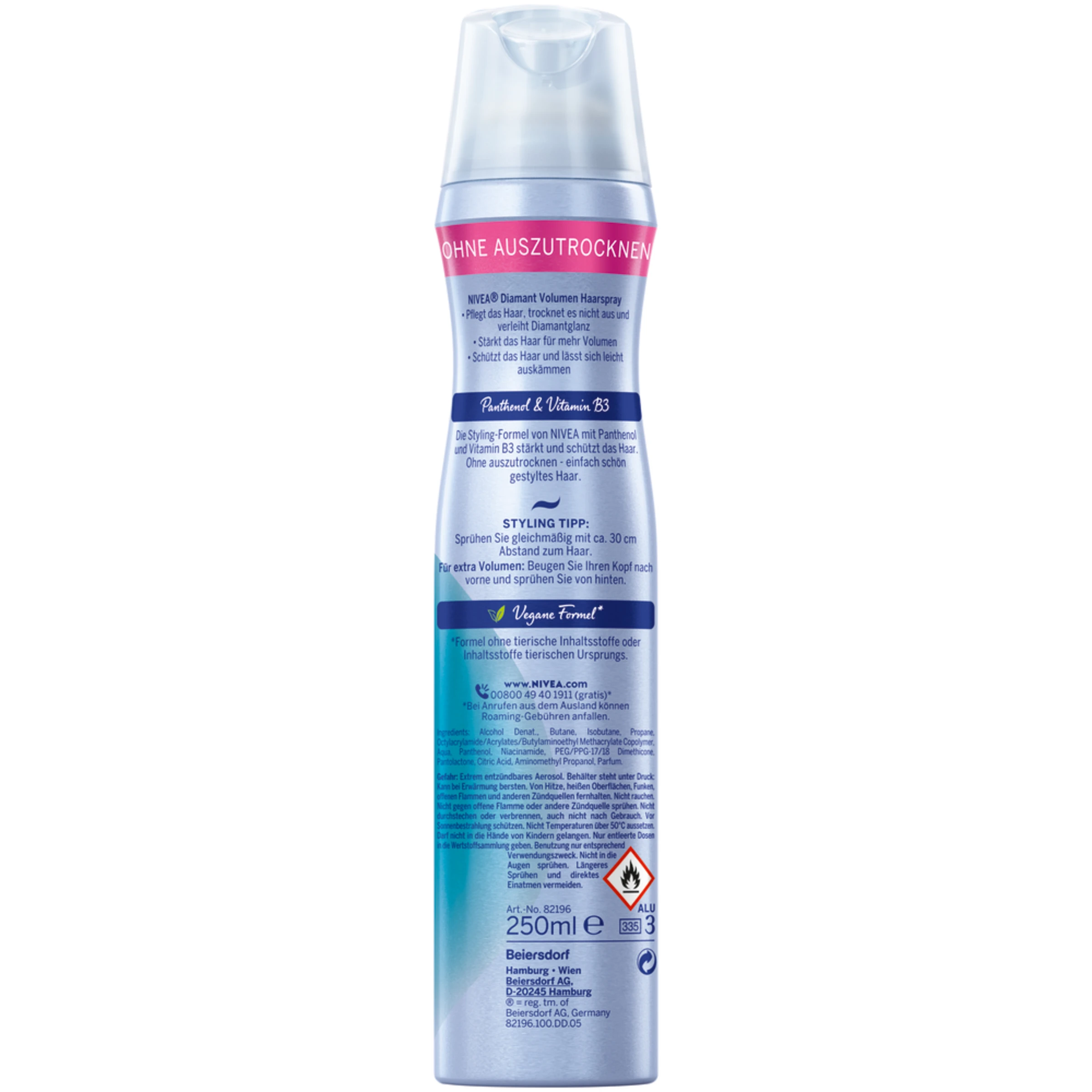 NIVEA Diamant Volumen Haarspray 5 NIVEA Diamant Volumen Haarspray – Bild 3
