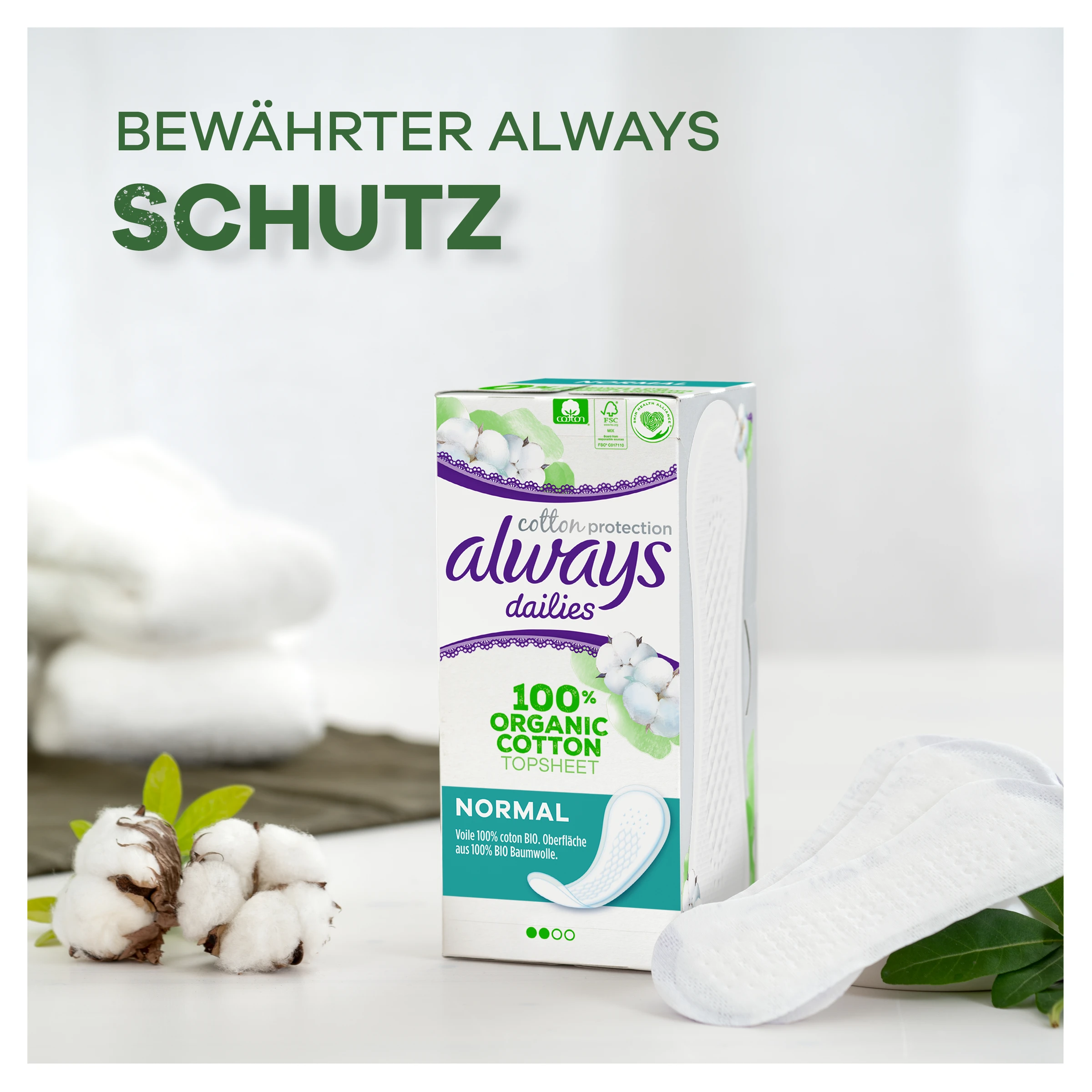 Always Dailies Cotton Protection Slipeinlagen Normal 5 Always Dailies Cotton Protection Slipeinlagen Normal – Bild 3