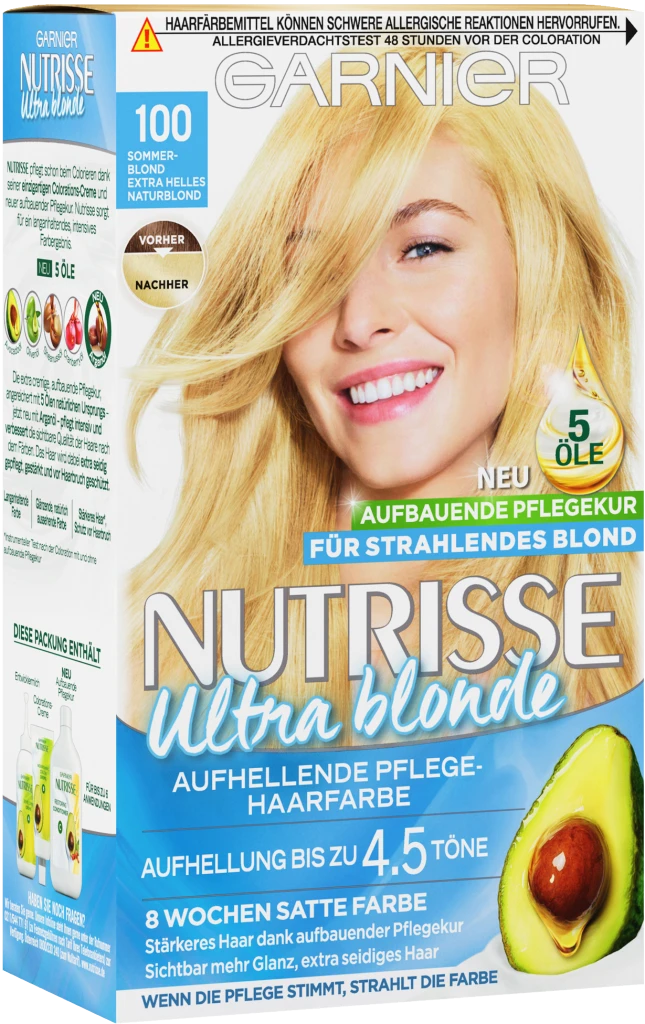 Garnier Nutrisse Creme 100 Extra Helles Naturblond 3 Garnier Nutrisse Creme 100 Extra Helles Naturblond