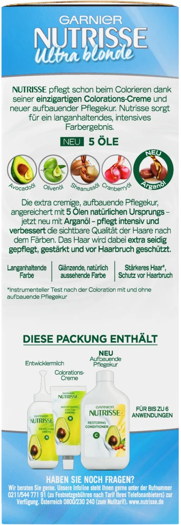 Garnier Nutrisse Creme 100 Extra Helles Naturblond 5 Garnier Nutrisse Creme 100 Extra Helles Naturblond – Bild 3