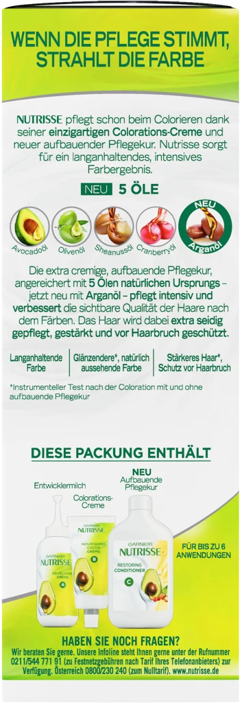 Garnier Nutrisse Creme 63 Dunkles Goldblond 4 Garnier Nutrisse Creme 63 Dunkles Goldblond – Bild 2