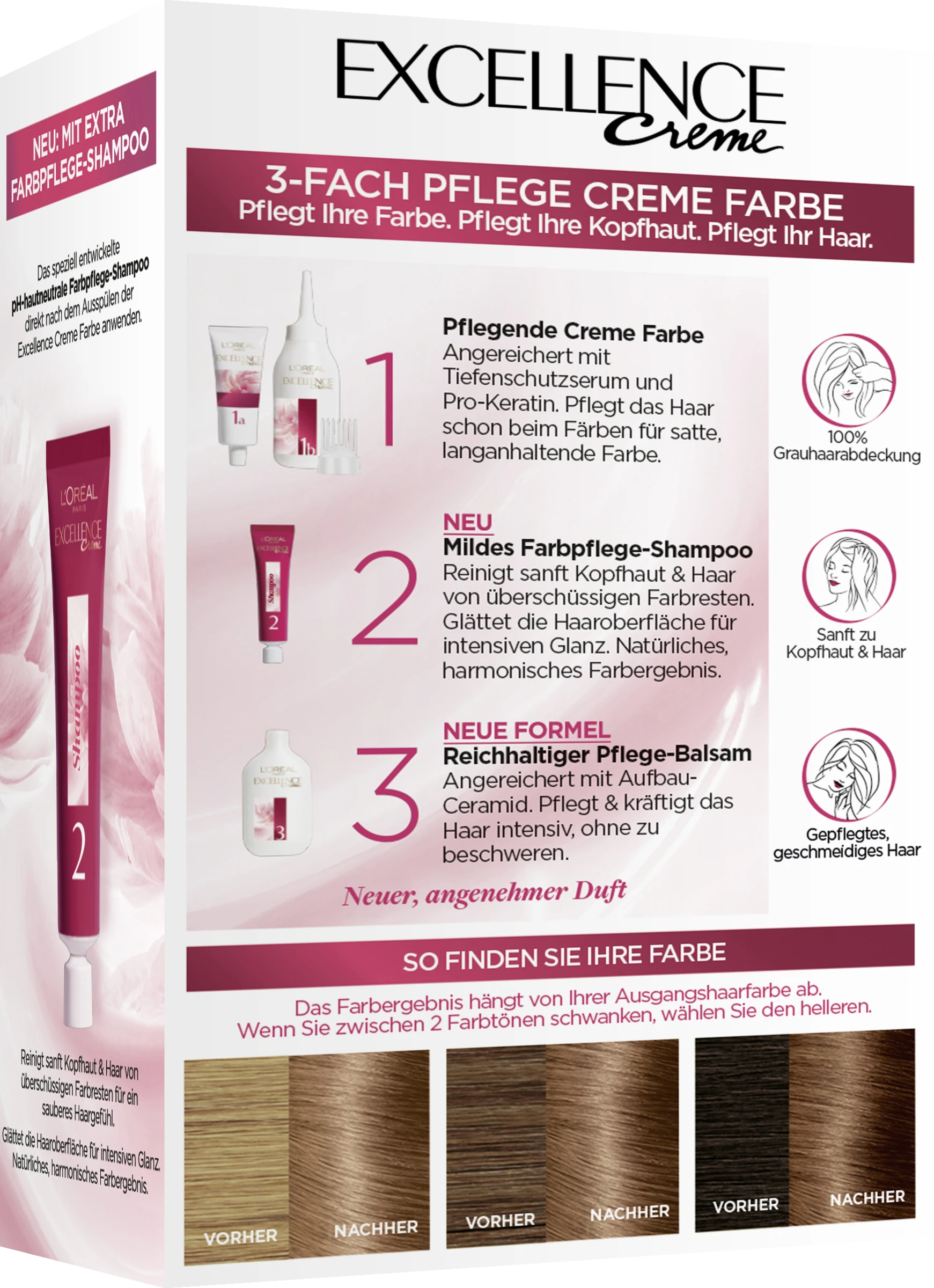 L’Oréal Paris Excellence Crème 6.32 Sonniges Hellbraun 5 L’Oréal Paris Excellence Crème 6.32 Sonniges Hellbraun – Bild 3