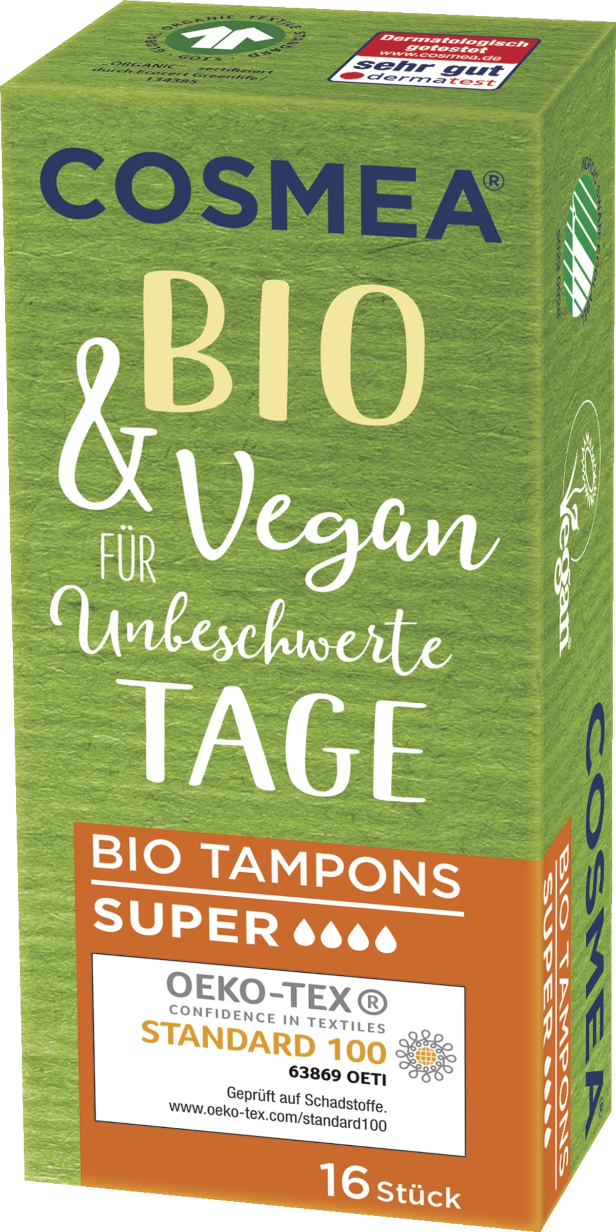 Cosmea Bio Tampons Super 3 Cosmea Bio Tampons Super