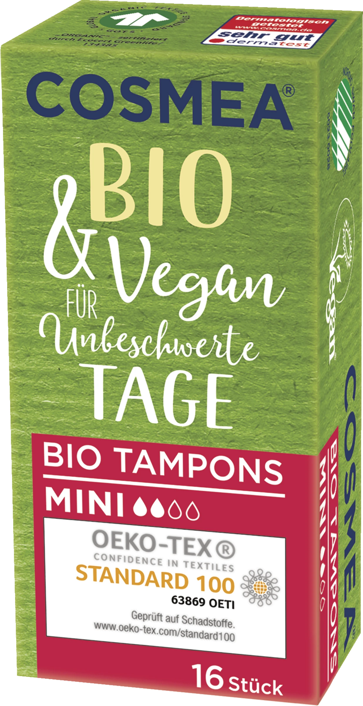 Cosmea Bio Tampons Mini 3 Cosmea Bio Tampons Mini