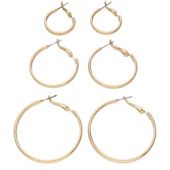 Accessories Creolenset Goldfarben In Verschiedenen Größen