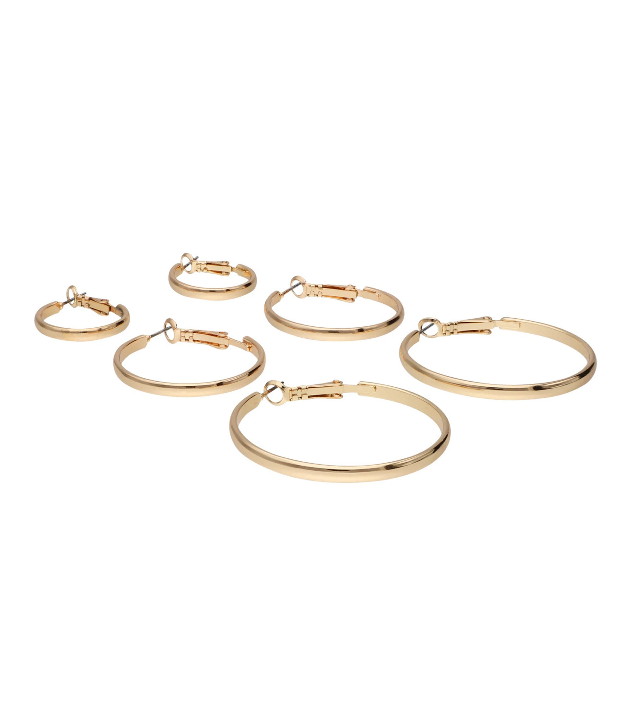 Accessories Creolenset Goldfarben In Verschiedenen Größen 4 Accessories Creolenset Goldfarben In Verschiedenen Größen – Bild 2