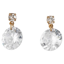 Accessories Ohrstecker Mit Hängendem Zirkonia-Stein