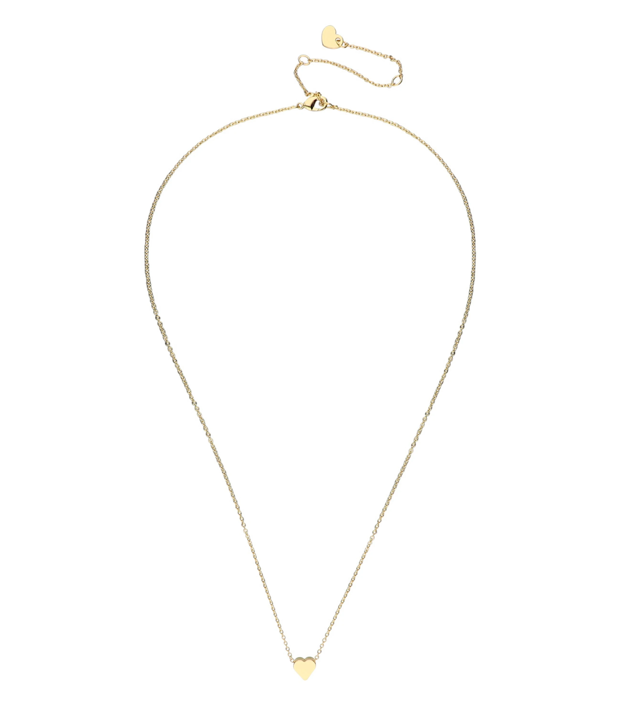 Accessories Halskette Goldfarben Mit Herzanhänger 3 Accessories Halskette Goldfarben Mit Herzanhänger