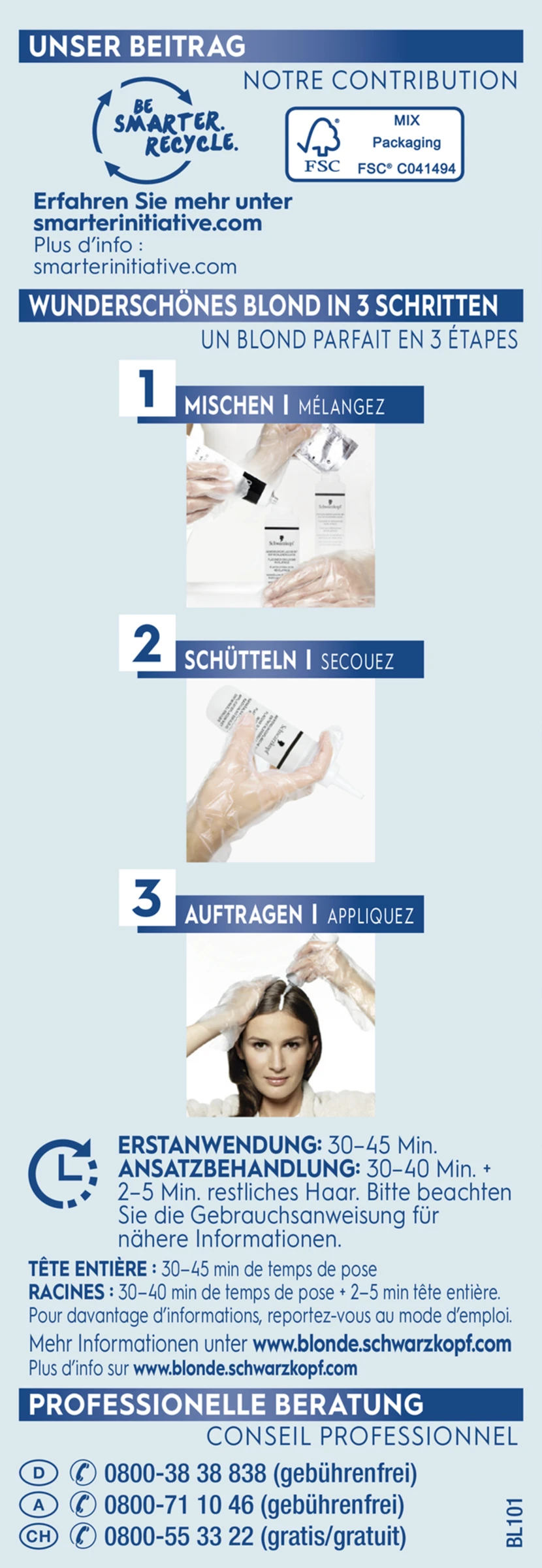 Schwarzkopf Blonde Blonde Ultra Aufheller Silberblond L101 - Stufe 3 6 Schwarzkopf Blonde Blonde Ultra Aufheller Silberblond L101 - Stufe 3 – Bild 4