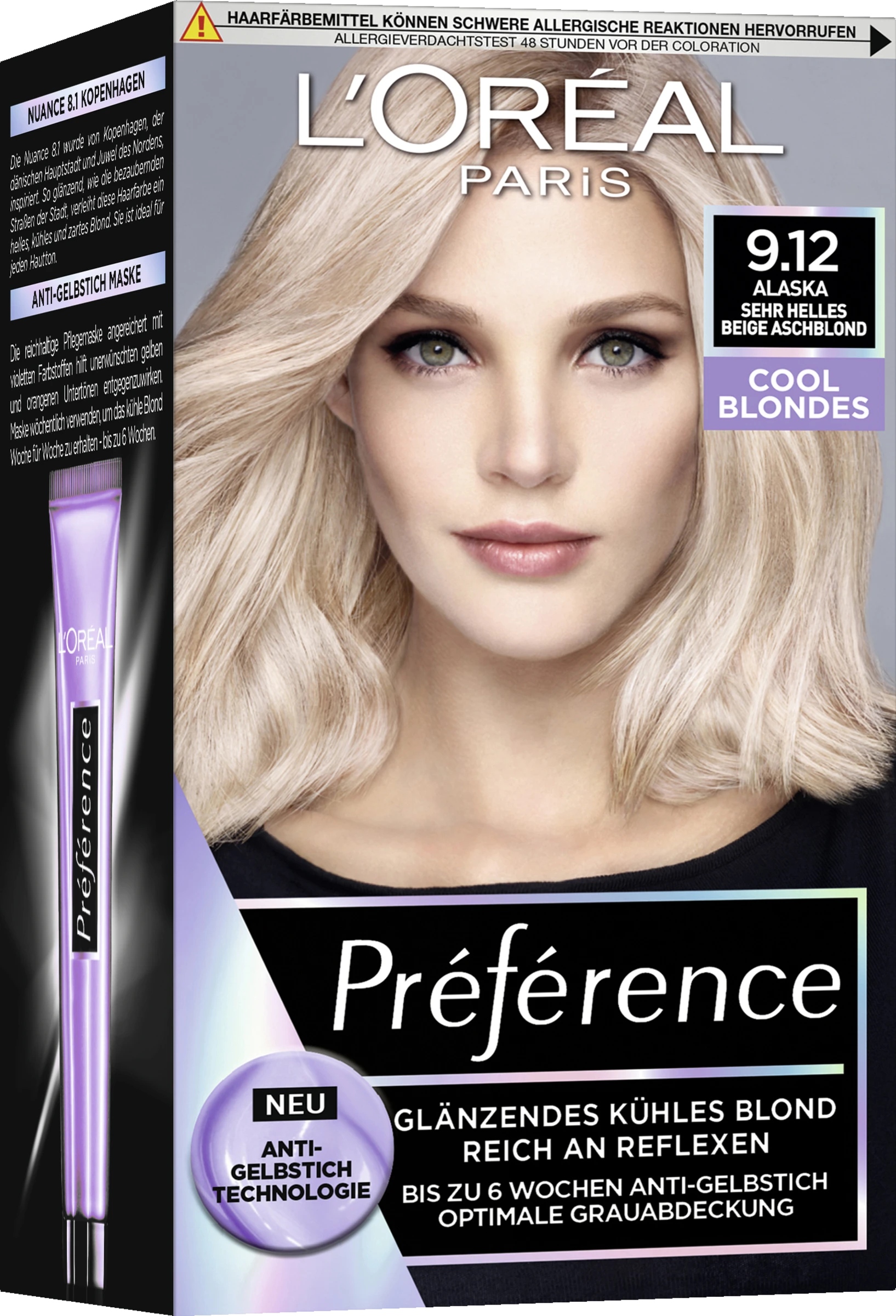L’Oréal Paris Préférence Cool Blondes 9.12 Sehr Helles Beige Aschblond (Alaska) 3 L’Oréal Paris Préférence Cool Blondes 9.12 Sehr Helles Beige Aschblond (Alaska)