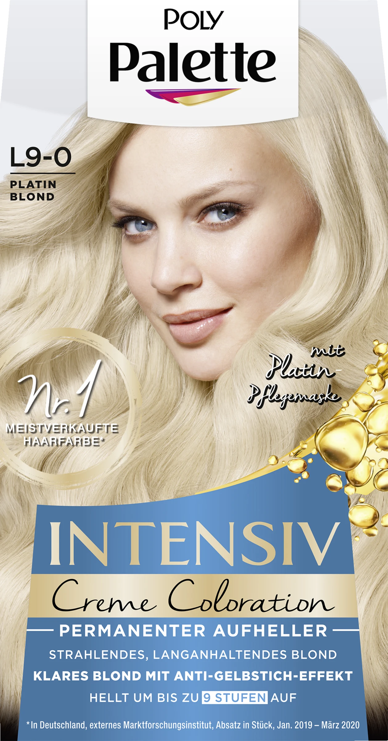 Poly Palette Intensiv Creme Coloration L9-0 Platin Blond 3 Poly Palette Intensiv Creme Coloration L9-0 Platin Blond
