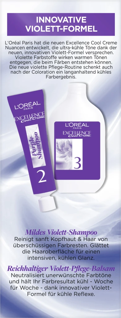 L’Oréal Paris Excellence Cool Creme 4.11 Ultra Kühles Mittelbraun 5 L’Oréal Paris Excellence Cool Creme 4.11 Ultra Kühles Mittelbraun – Bild 3