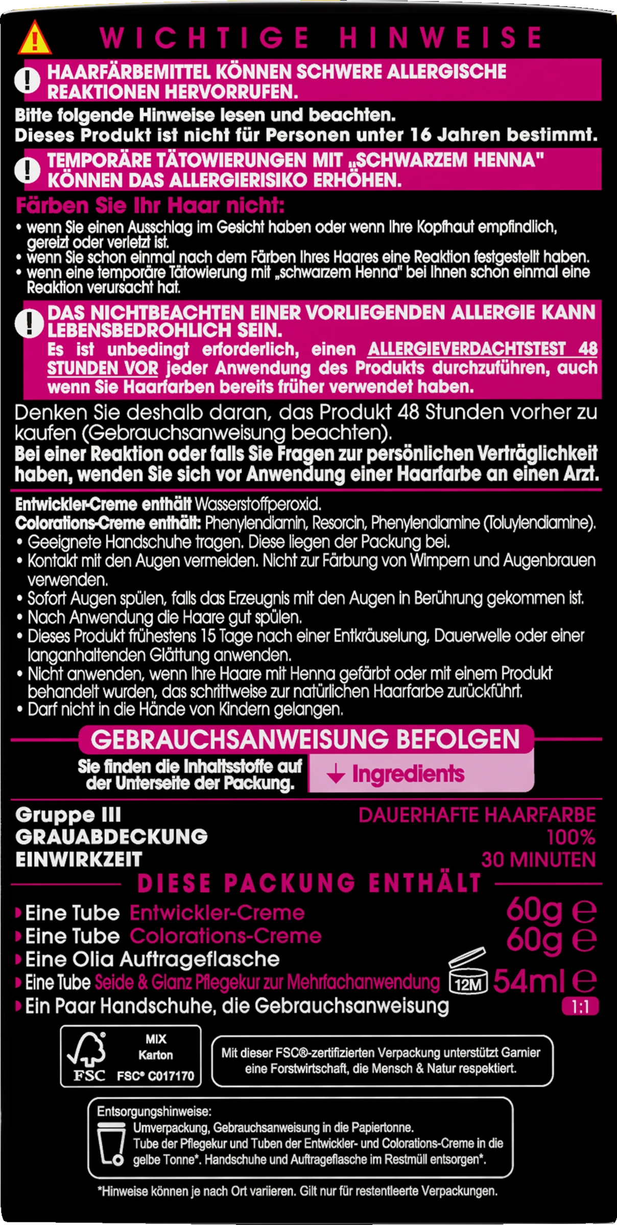 Garnier Olia Dauerhafte Haarfarbe 4.62 Kaschmirrot 5 Garnier Olia Dauerhafte Haarfarbe 4.62 Kaschmirrot – Bild 3