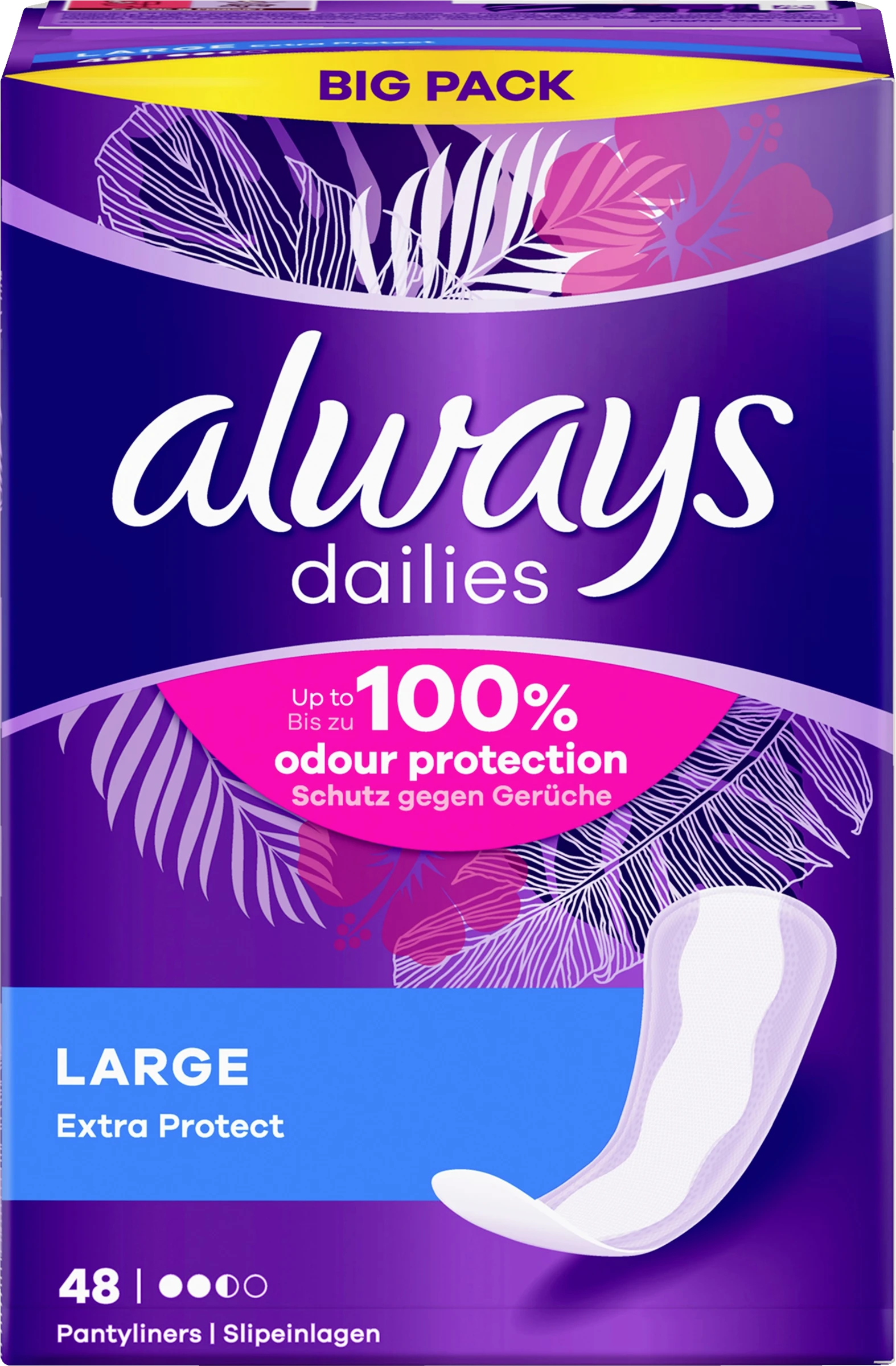 Always Dailies Large Extra Protect Slipeinlagen Big Pack 3 Always Dailies Large Extra Protect Slipeinlagen Big Pack
