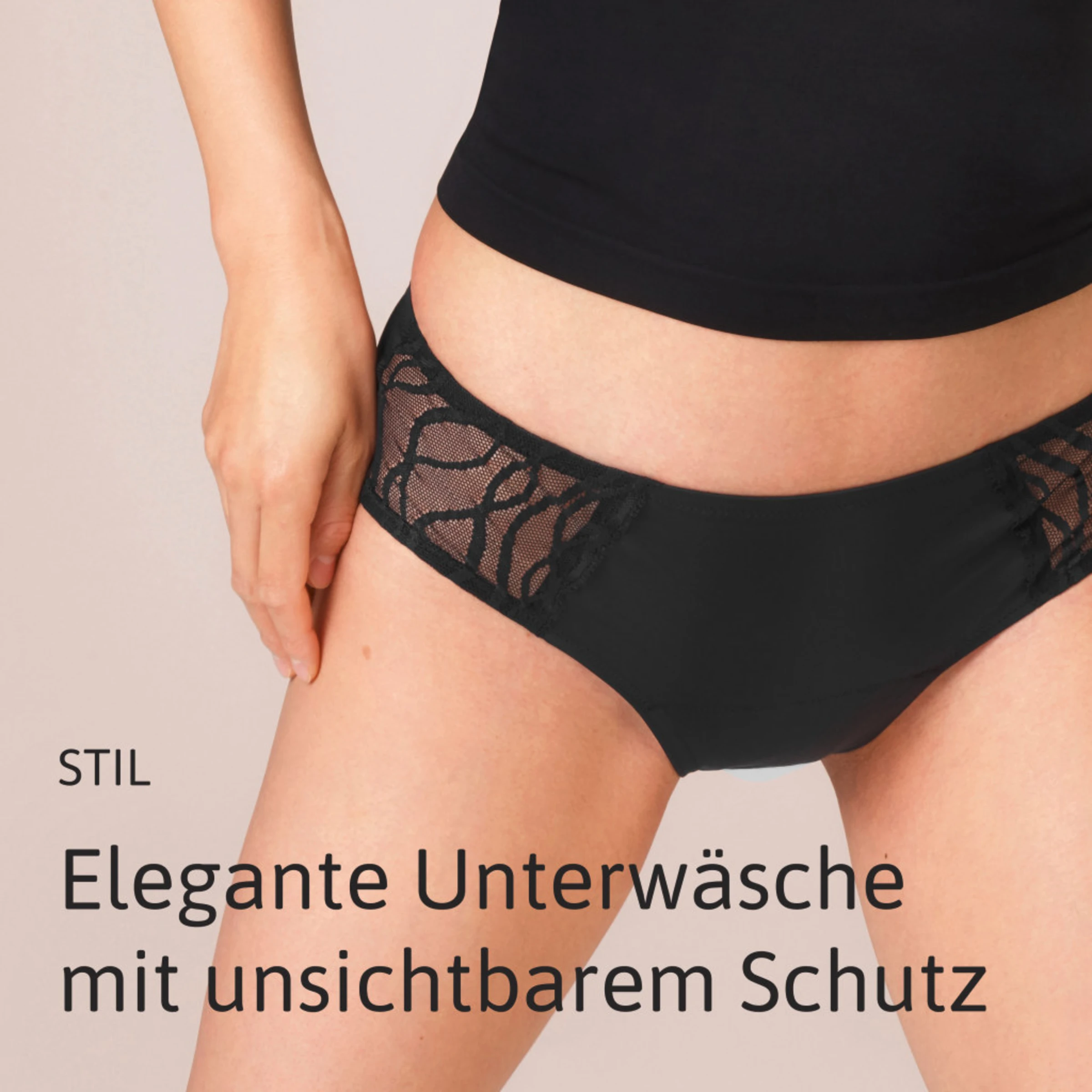 TENA Silhouette Waschbare Unterwäsche Hipster Schwarz L 6 TENA Silhouette Waschbare Unterwäsche Hipster Schwarz L – Bild 4