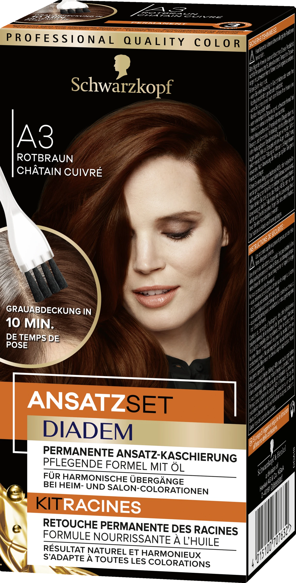 Schwarzkopf Diadem Ansatzset Ansatz-Kaschierung A3 Rotbraun 7 Schwarzkopf Diadem Ansatzset Ansatz-Kaschierung A3 Rotbraun – Bild 5