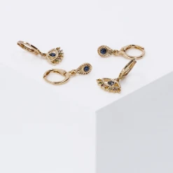 Accessories Huggie-Creolen Im Set Mit Augen-Muster Und Strasssteine -Always® shop MAM 7585432 SHOP IMAGE 1.4