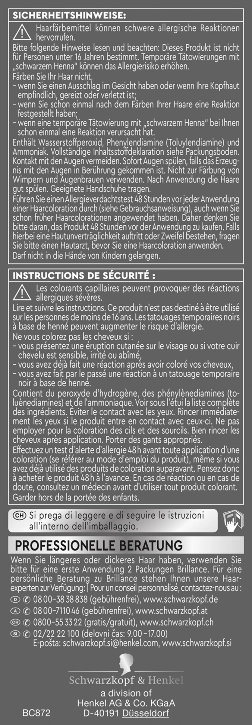 Schwarzkopf Brillance Permanente Haarfarbe Intensiv-Color-Creme 872 Intensivrot 4 Schwarzkopf Brillance Permanente Haarfarbe Intensiv-Color-Creme 872 Intensivrot – Bild 2