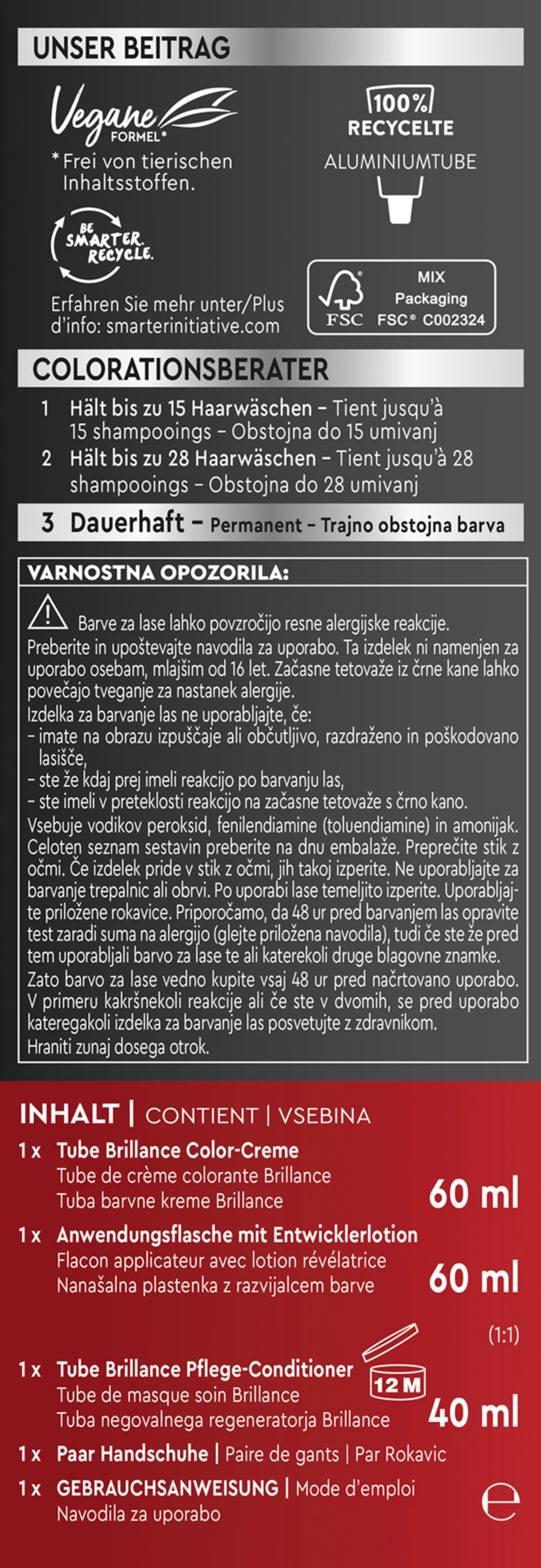 Schwarzkopf Brillance Permanente Haarfarbe Intensiv-Color-Creme 872 Intensivrot 5 Schwarzkopf Brillance Permanente Haarfarbe Intensiv-Color-Creme 872 Intensivrot – Bild 3
