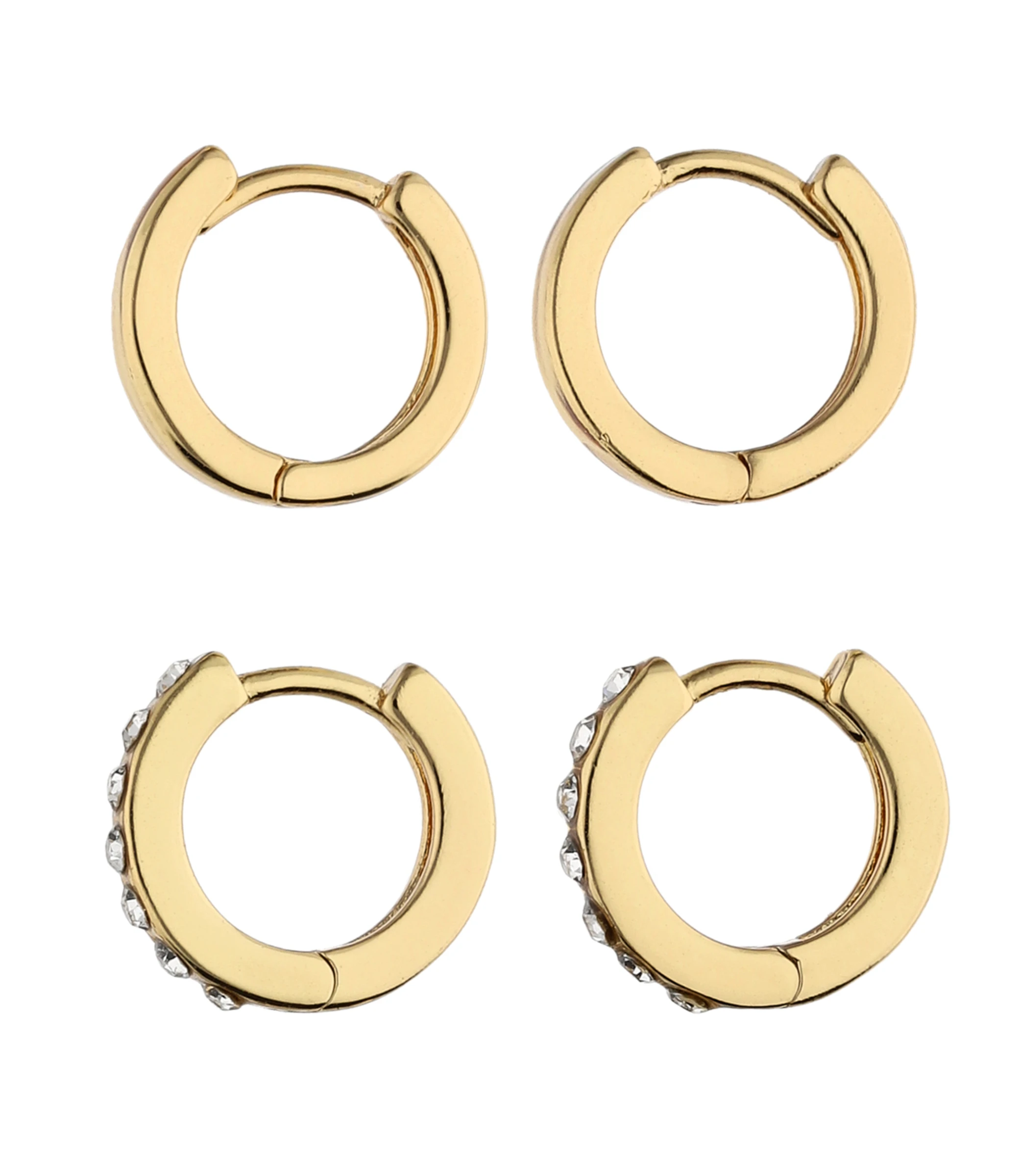 Accessories Creolen Im Set Vergoldet Mit Strasssteinen 4 Accessories Creolen Im Set Vergoldet Mit Strasssteinen – Bild 2