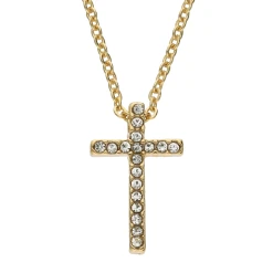 Accessories Kette Vergoldet Mit Kreuz-Anhänger Und Strasssteinen -Always® shop MAM 7732293 SHOP IMAGE 1.4