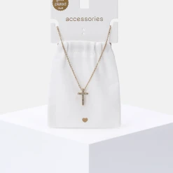 Accessories Kette Vergoldet Mit Kreuz-Anhänger Und Strasssteinen -Always® shop MAM 7732294 SHOP IMAGE 1.4