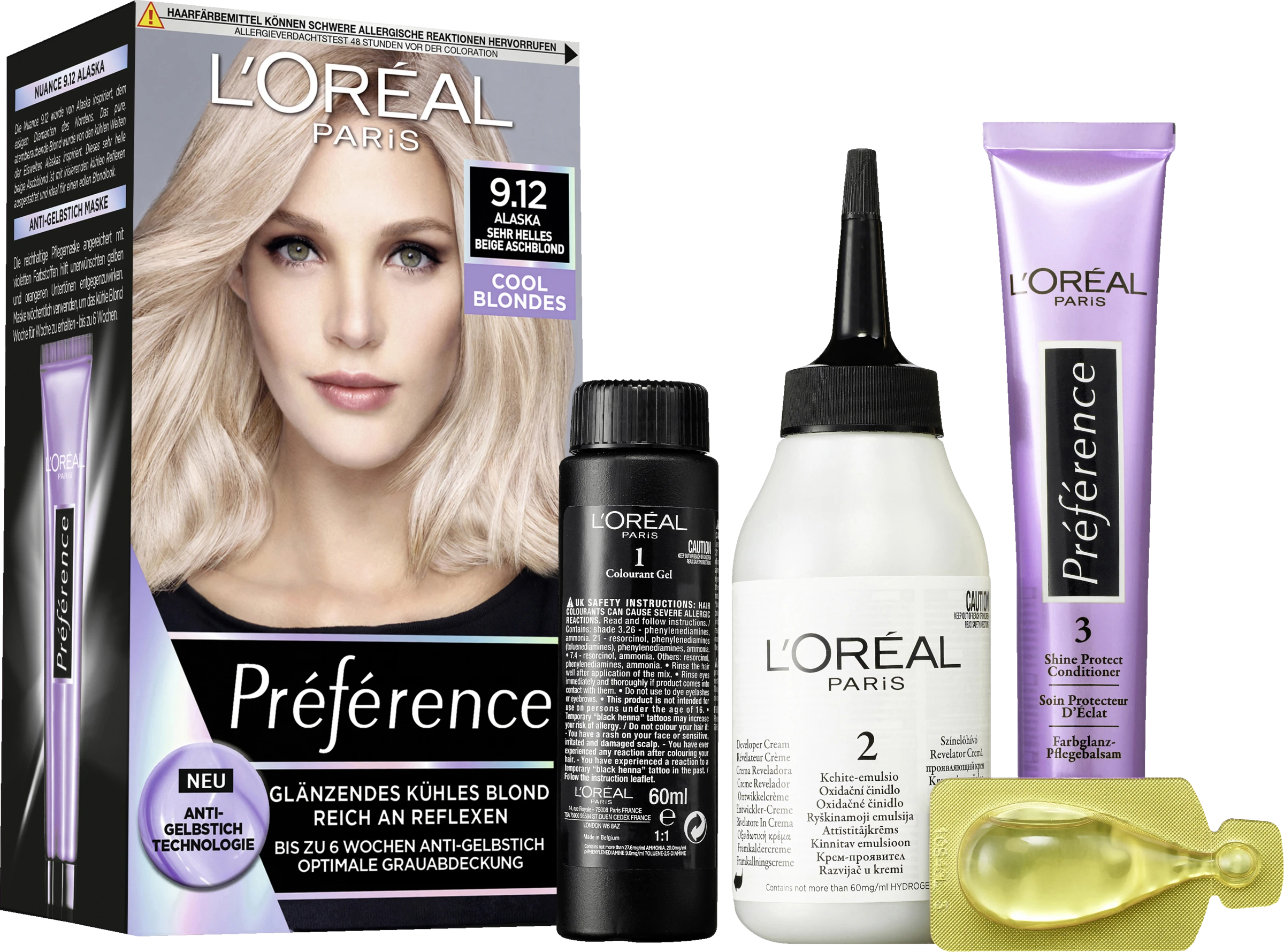 L’Oréal Paris Préférence Cool Blondes 9.12 Sehr Helles Beige Aschblond (Alaska) 6 L’Oréal Paris Préférence Cool Blondes 9.12 Sehr Helles Beige Aschblond (Alaska) – Bild 4