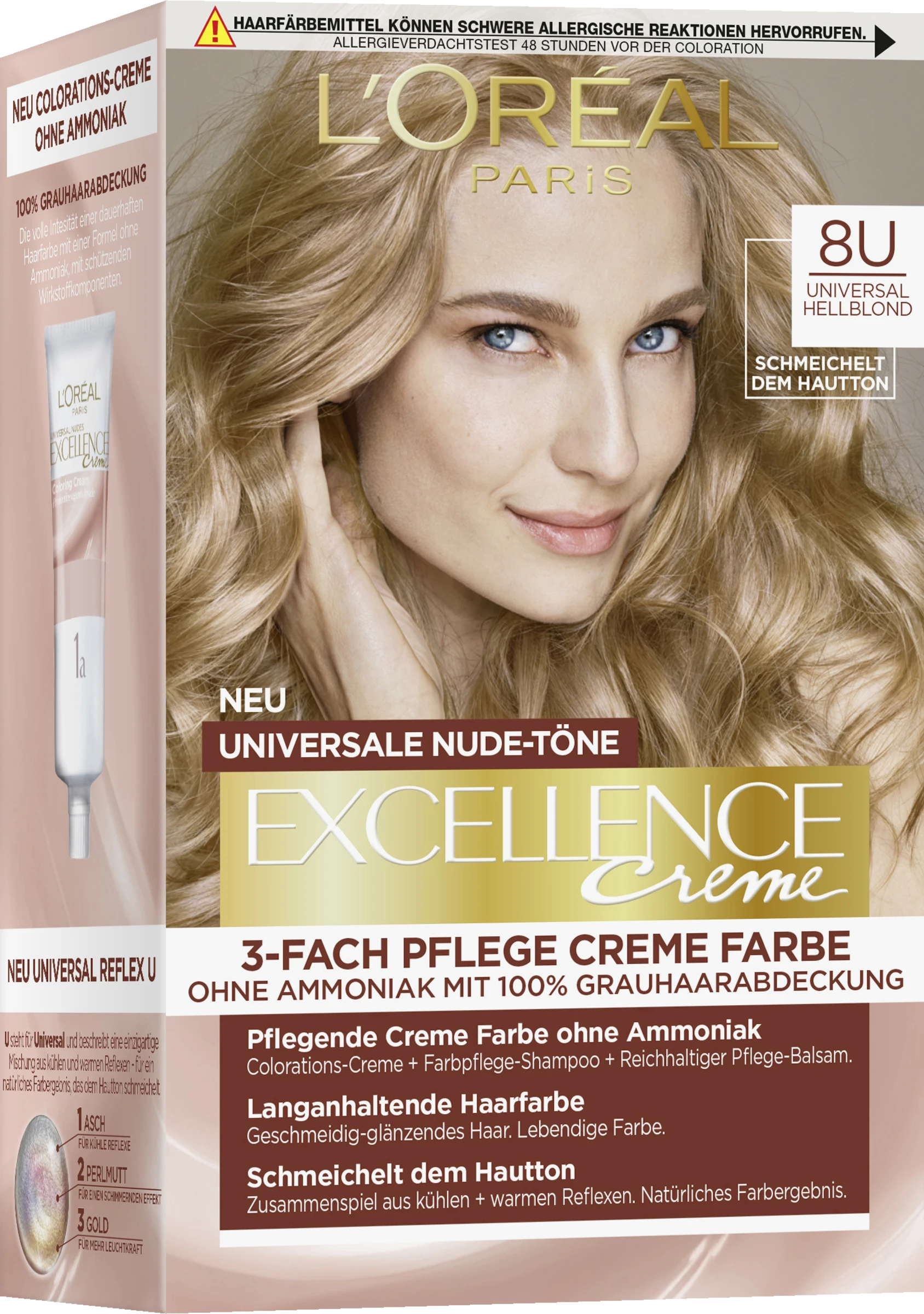 L’Oréal Paris Excellence Universale Nude-Töne 8U Hellblond 3 L’Oréal Paris Excellence Universale Nude-Töne 8U Hellblond