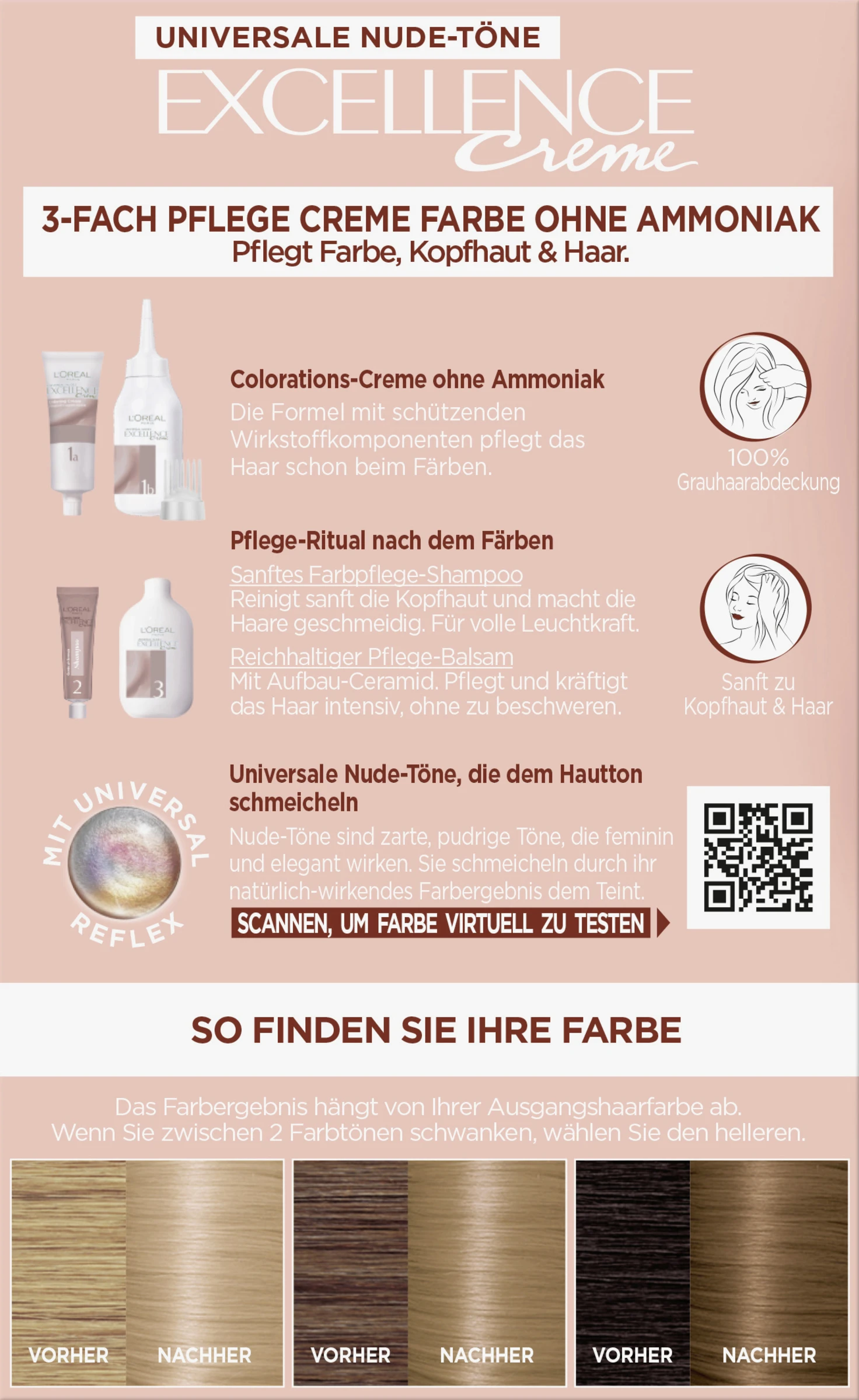 L’Oréal Paris Excellence Universale Nude-Töne 8U Hellblond 6 L’Oréal Paris Excellence Universale Nude-Töne 8U Hellblond – Bild 4