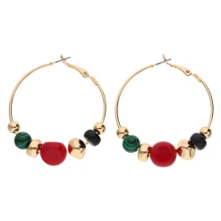 Accessories Creolen Im Boho Chic Look Mit Perlen Und Schmucksteinen