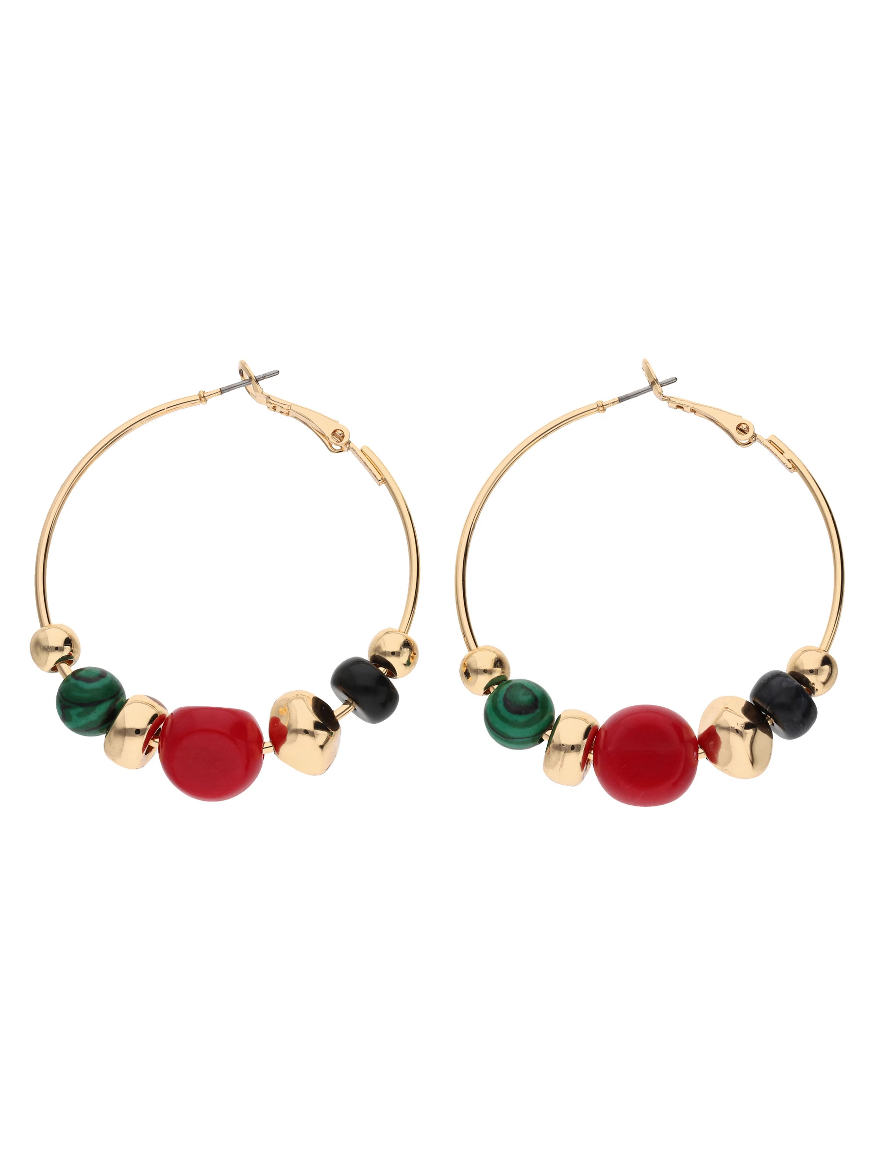 Accessories Creolen Im Boho Chic Look Mit Perlen Und Schmucksteinen 3 Accessories Creolen Im Boho Chic Look Mit Perlen Und Schmucksteinen